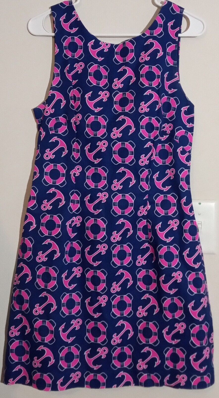 Macbeth Macbeth Co Margaret Josephs Med Dress Nautical Shift Anchors Size M / US 6-8 / IT 42-44 - 1 Thumbnail