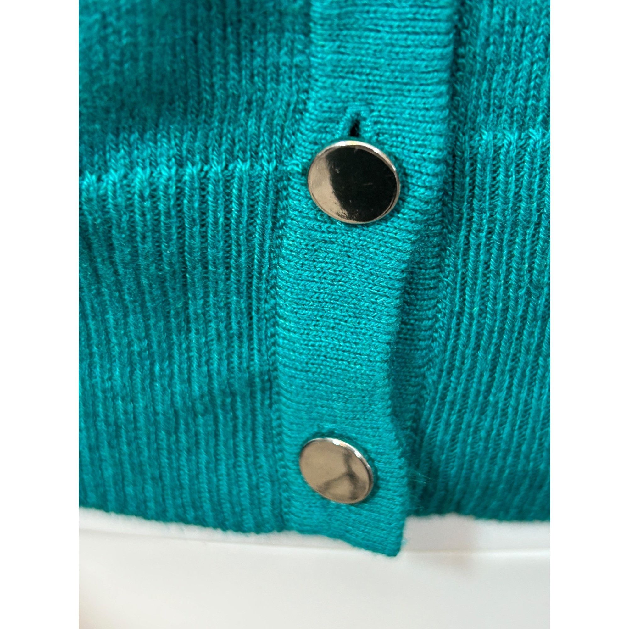 Other NY & Co 7th Avenue Teal Green Cardigan XS Petite Button Up Size XS / US 0-2 / IT 36-38 - 14 Thumbnail