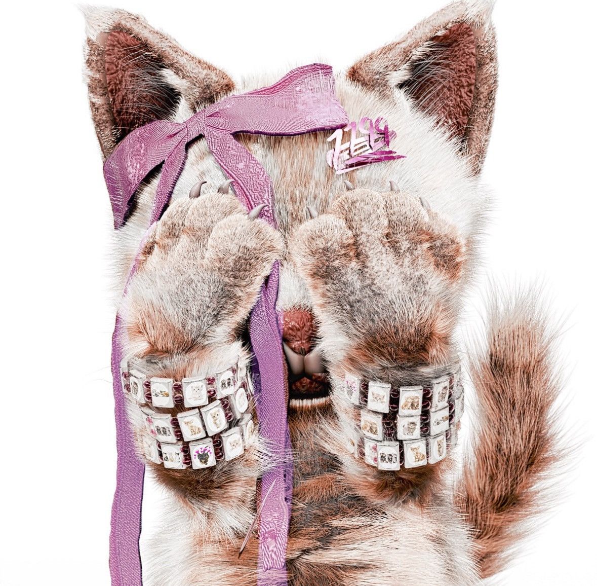 Bazo 1199 Valentines Cat Bracelet