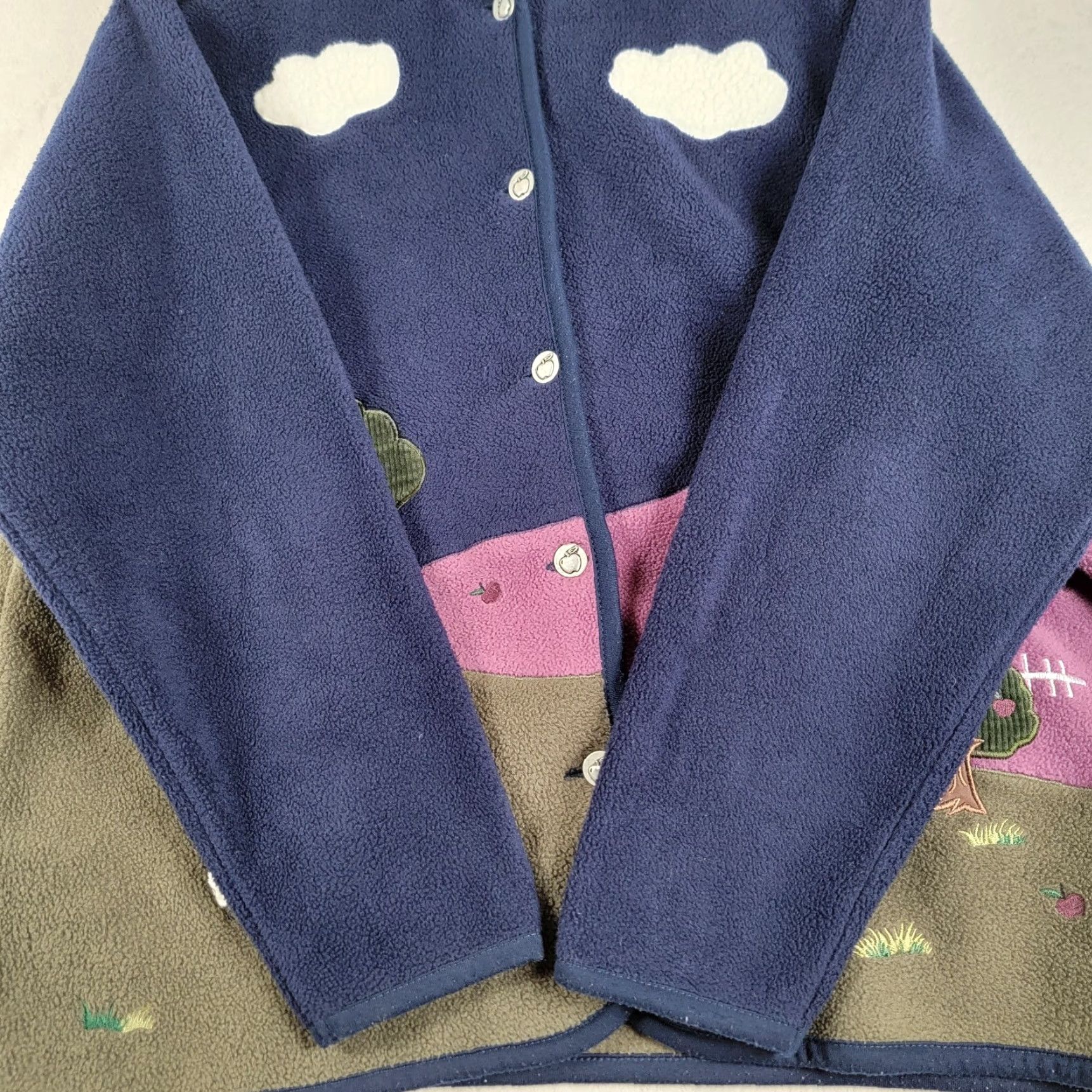 Northern Reflections VINTAGE Northern Reflections Women's Jacket M Blue Sheep Novelty Fleece Reflective Pasture Style Basic Debut Travel Casual Party/Cocktail Size M / US 6-8 / IT 42-44 - 7 Thumbnail