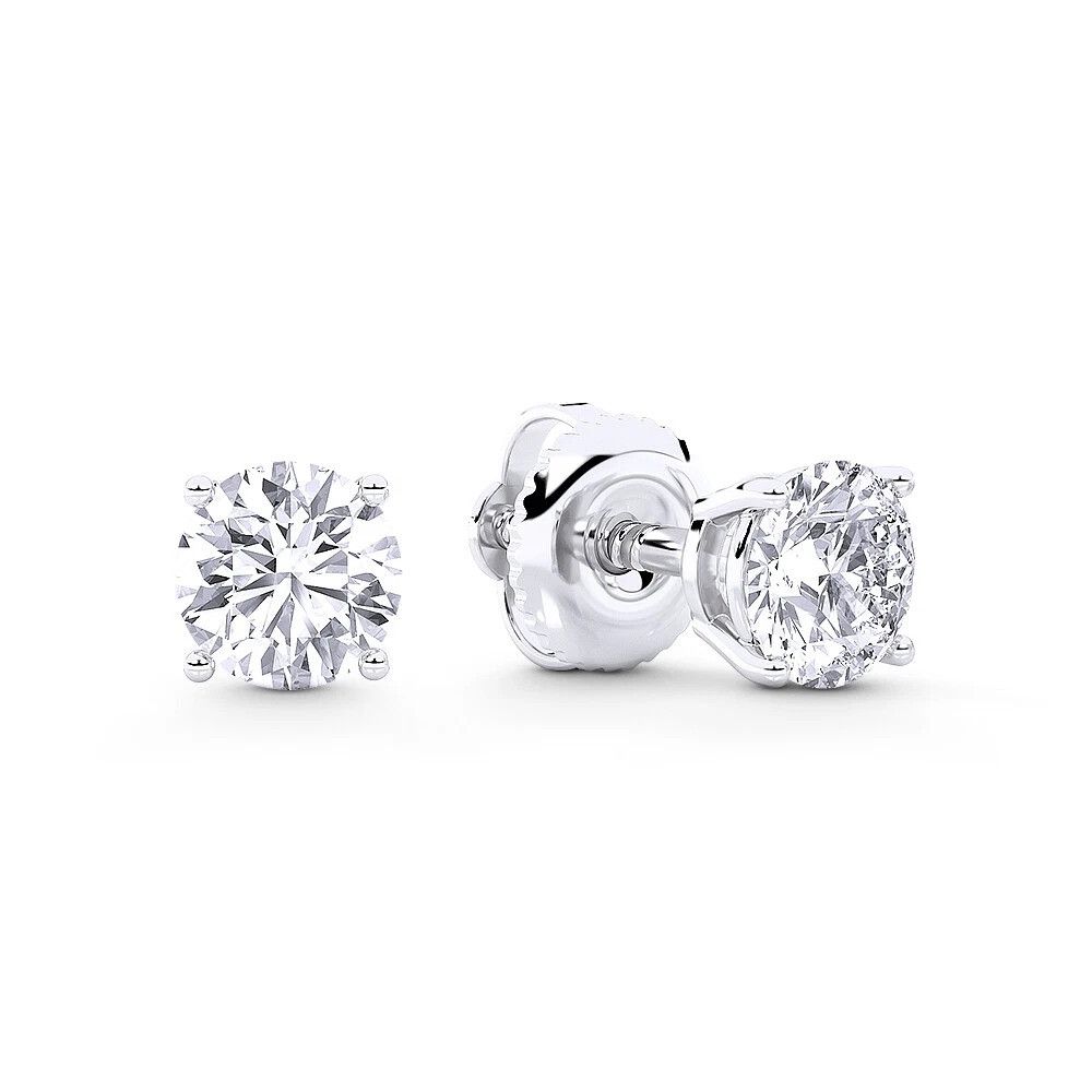 Other 2.00ct Lab Grown Diamond Round Earrings in 14k White Gold Size ONE SIZE - 1 Thumbnail