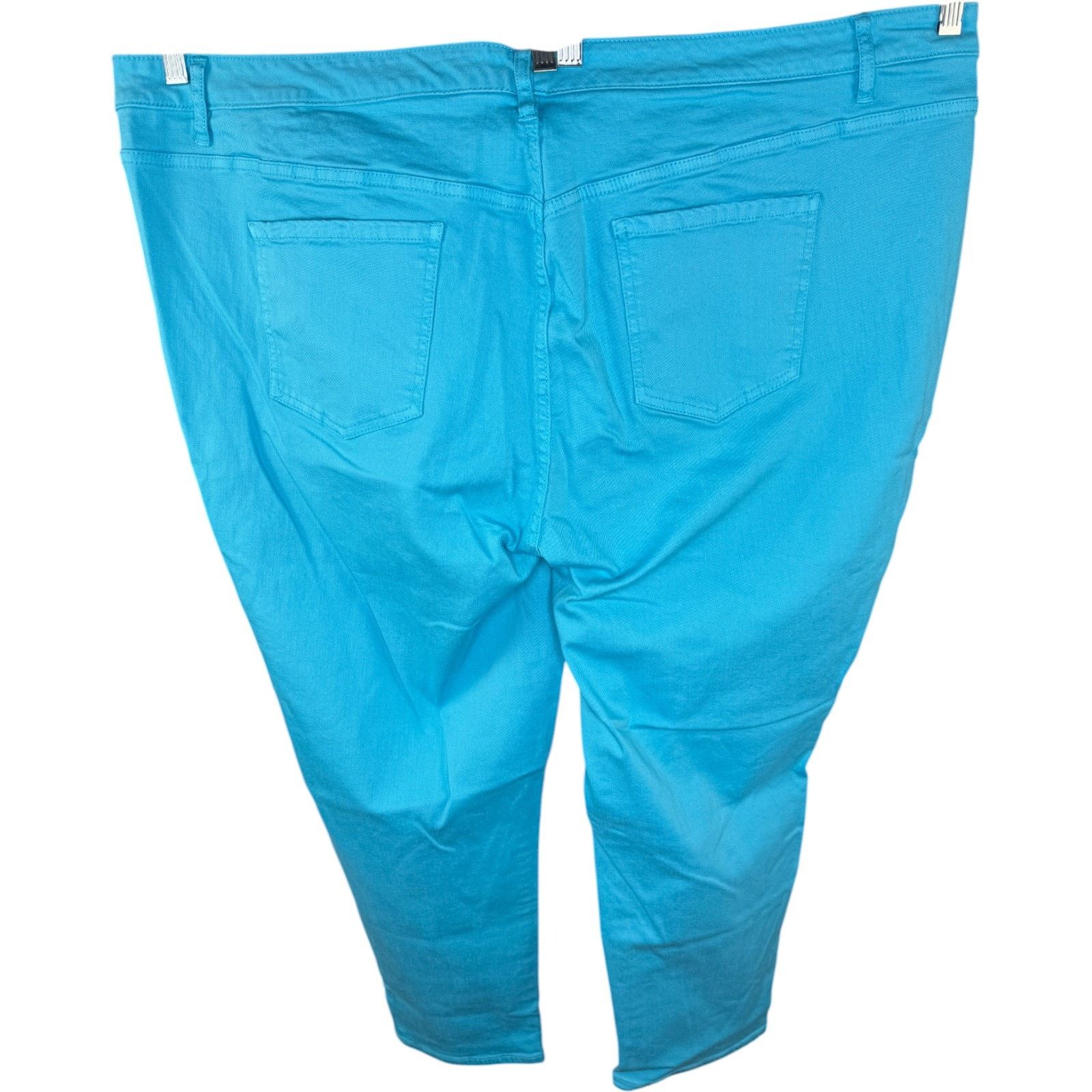 Jason Wu J Jason Wu Denim Straight Leg Cropped Jeans Blue 28W Size 40" / US 18 - 5 Thumbnail