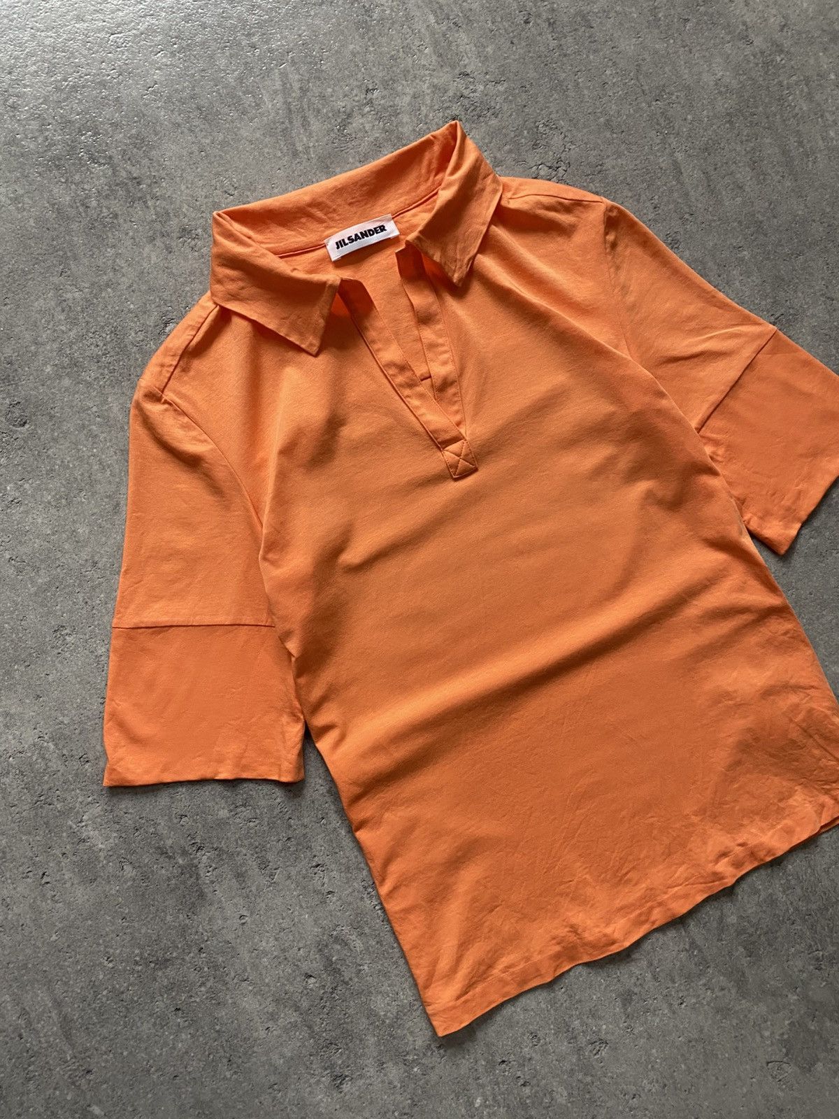 Jil Sander Jil Sander Minimalist Orange Shirt Size L / US 10 / IT 46 - 2 Thumbnail