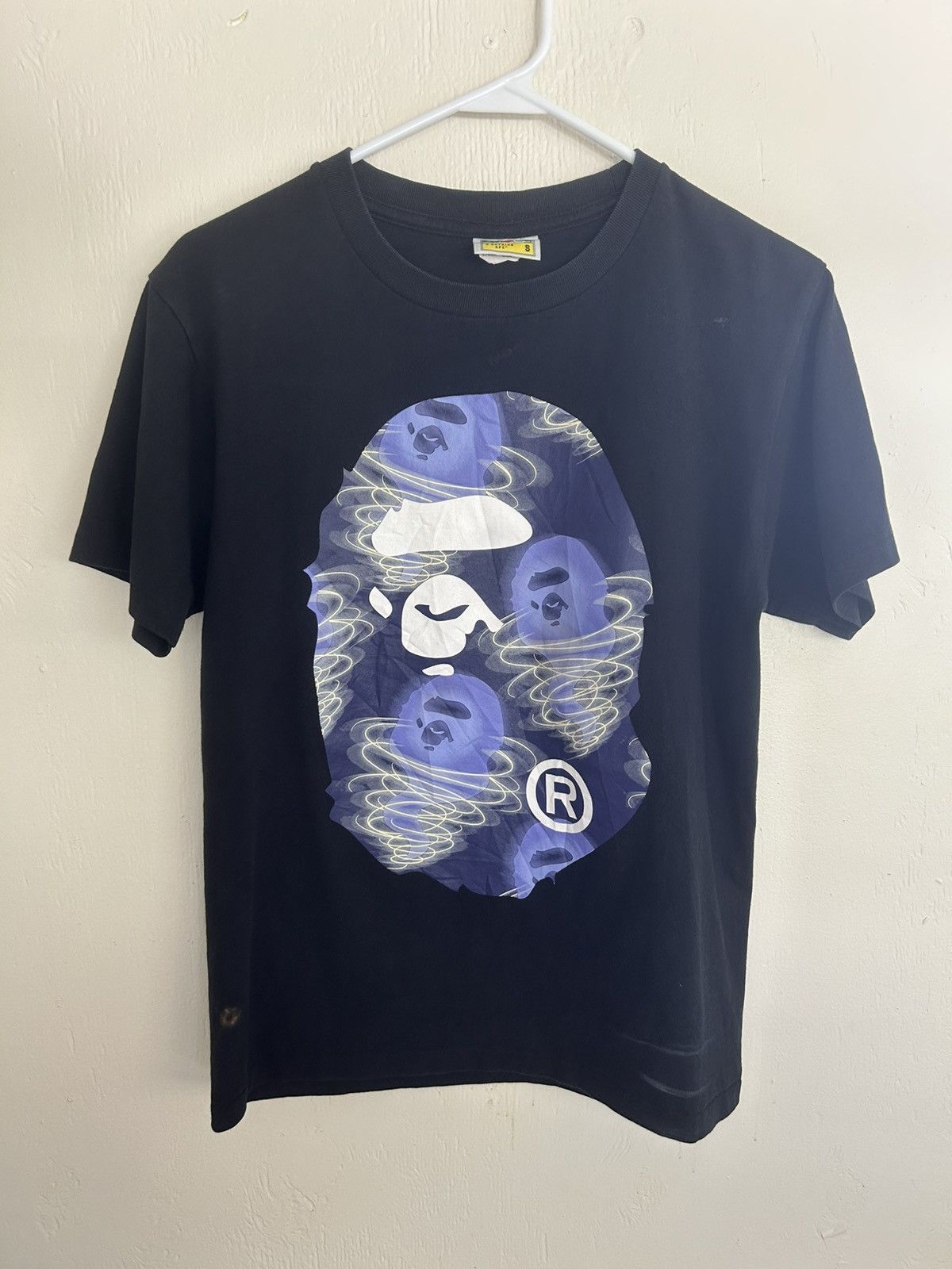 Bape Bape Storm Big Ape Head Black/Purple T-shirt Size US S / EU 44-46 / 1 - 1 Thumbnail