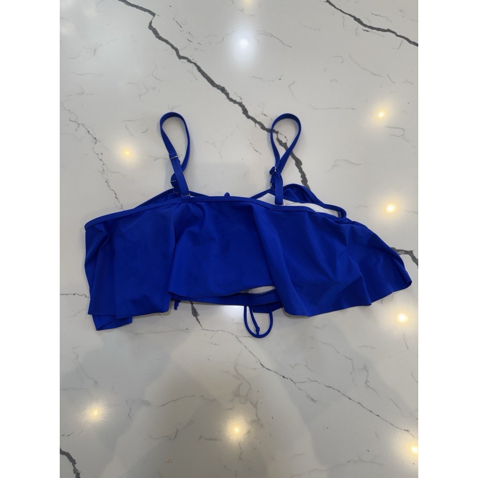 Other Women’s Blue Bikini Set LX High Waist Strappy Bottoms Ruffle Size ONE SIZE - 8 Thumbnail