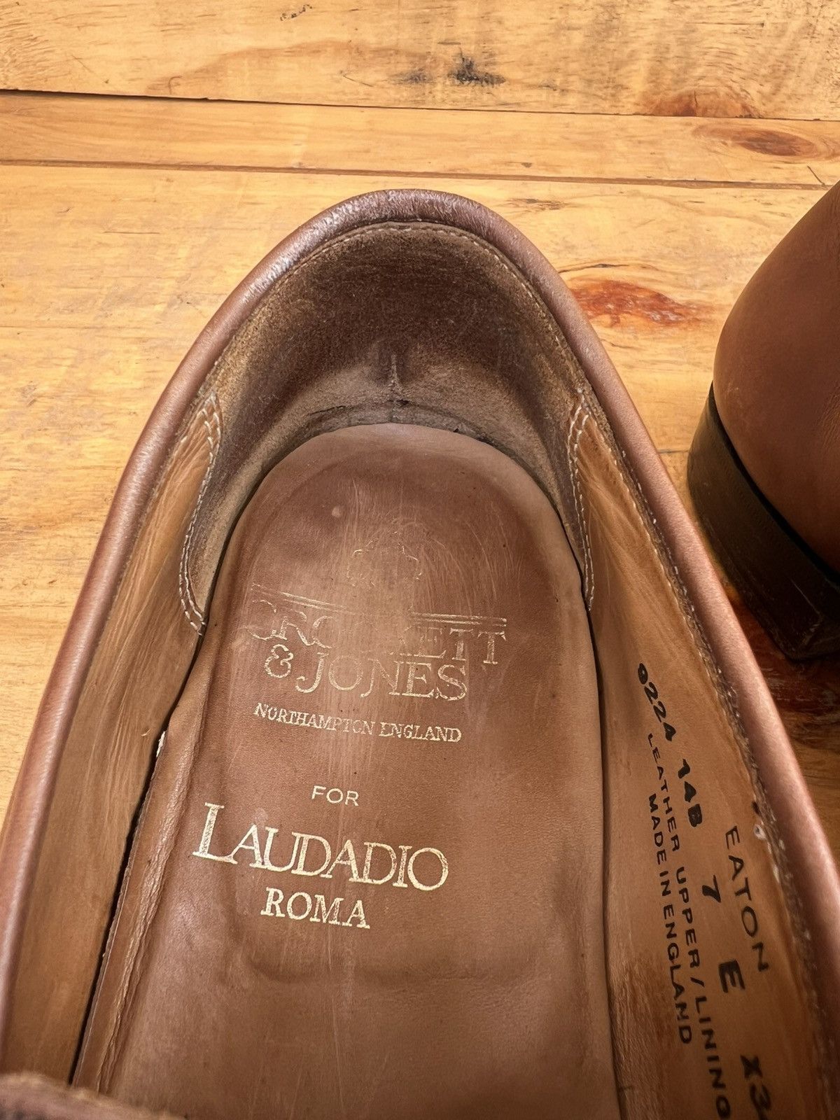 Crockett & Jones Crockett & Jones Eaton' Brown Leather Loafers Size UK 7 E Size US 8 / EU 41 - 12 Thumbnail