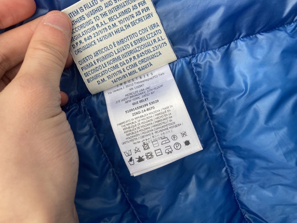 Moncler Vintage Moncler Gui Gilet Puffer Vest Blue Luxury Designer Size US XL / EU 56 / 4 - 11 Thumbnail