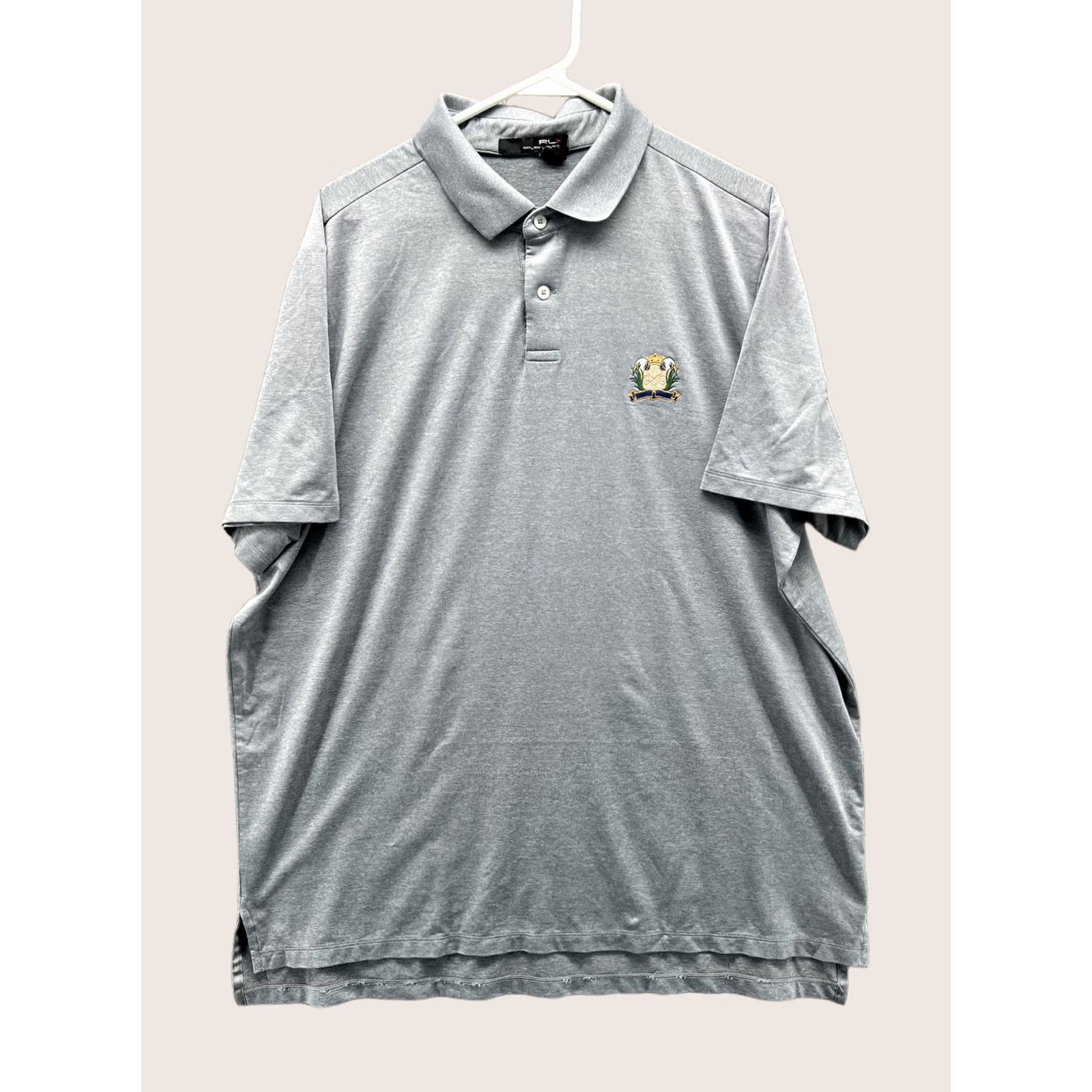 Ralph Lauren RLX Ralph Lauren Polo Shirt Mens XL Gray Golf Stretch Performance Club Logo Shirt Size US XL / EU 56 / 4 - 1 Thumbnail