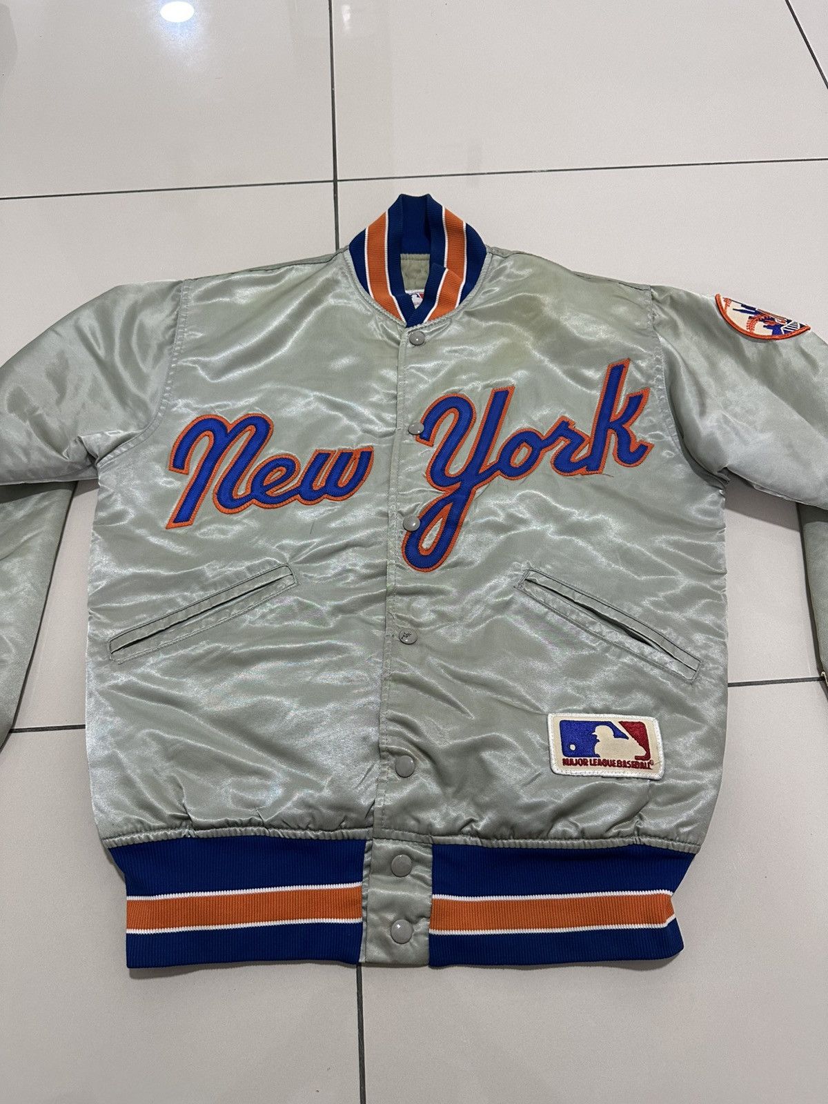 NFL Vintage 90’s MLB New York Mets Bomber varsity Jacket Design Size US S / EU 44-46 / 1 - 5 Thumbnail