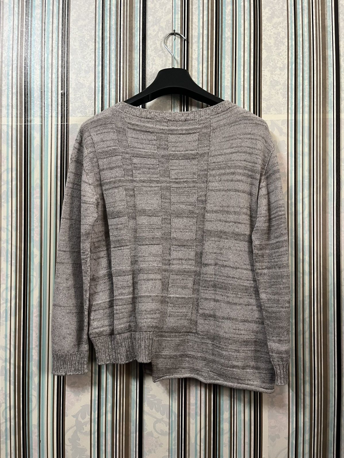 Issey Miyake 1990s checker drop hem asymmetrical knits #F3 Size M / US 6-8 / IT 42-44 - 2 Thumbnail