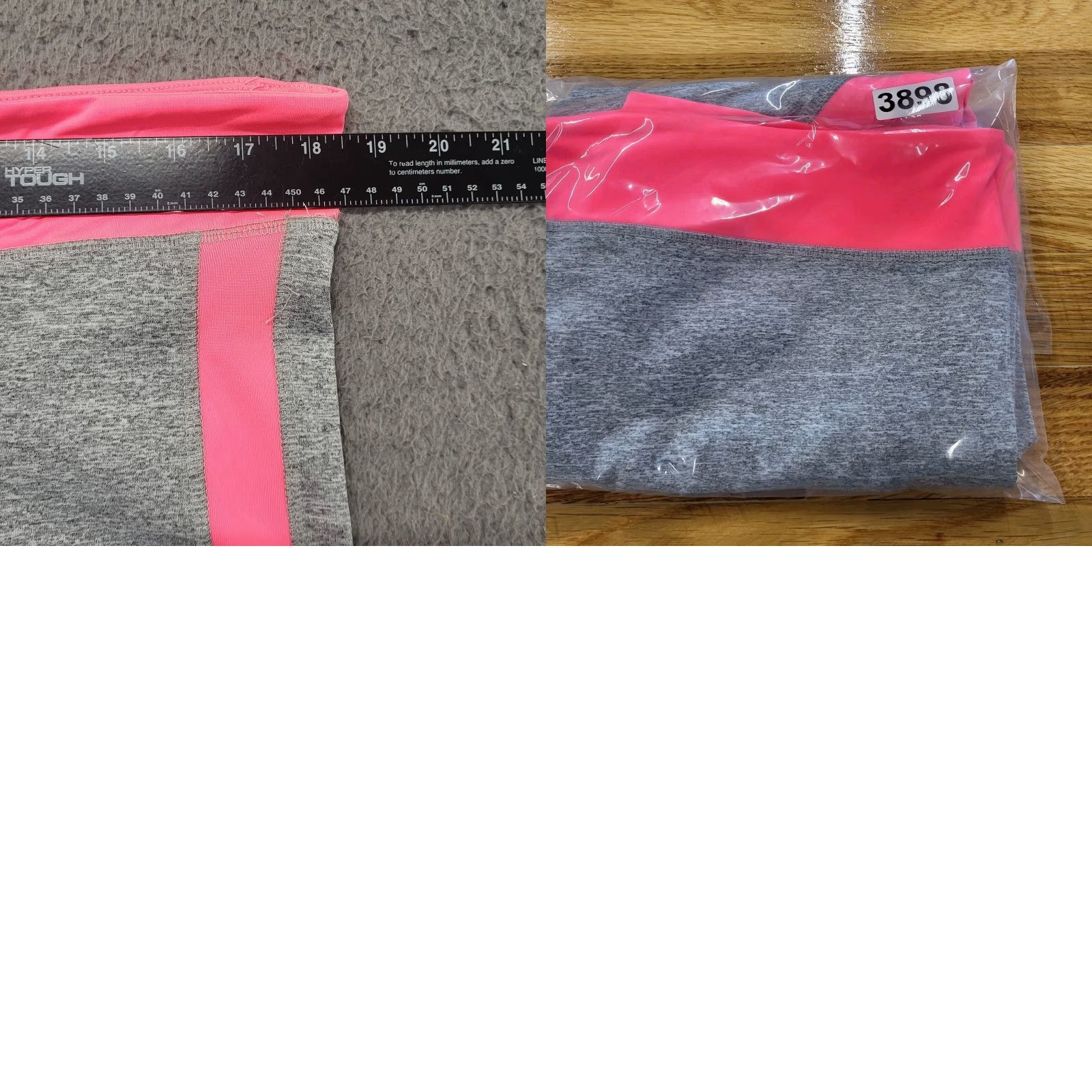 Pinko AVIVA SPORT Women's 2XL Pink Gray Leggings Capri Workout Yoga Pant Skinny Regular Plus Size Size 40" / US 18 - 8 Thumbnail