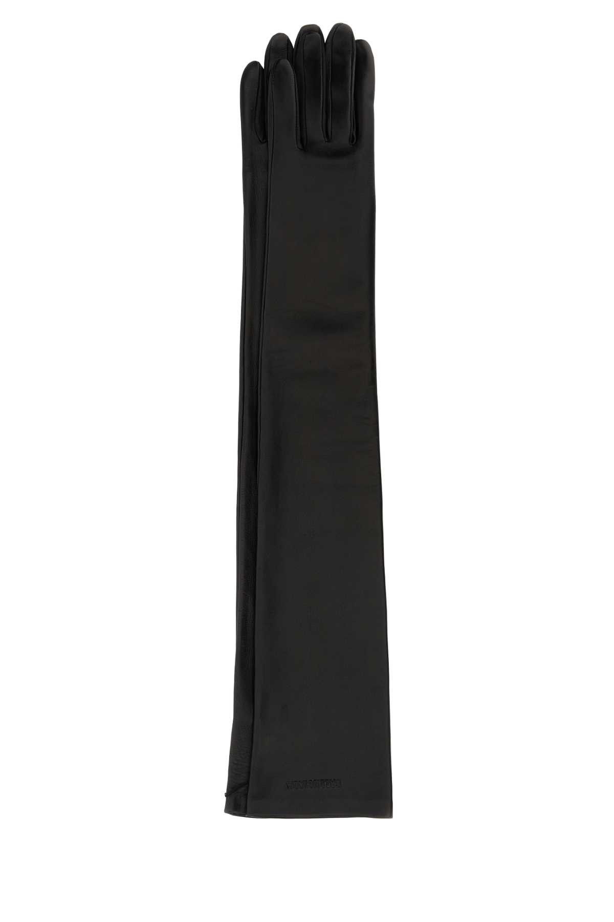 Balenciaga Black Leather Gloves Size ONE SIZE - 1 Thumbnail