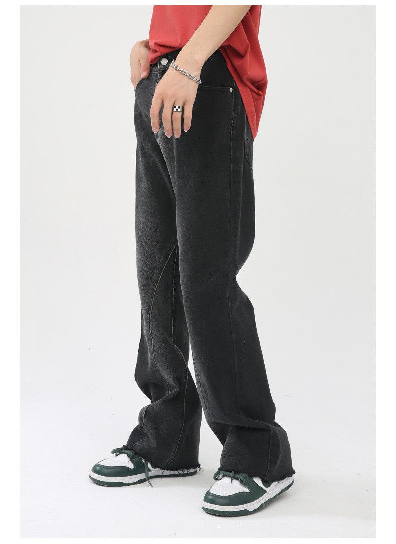 Japanese Brand × Jean Japanese gradient straight-leg casual flared raw-edge jeans Size US 33 - 6 Thumbnail