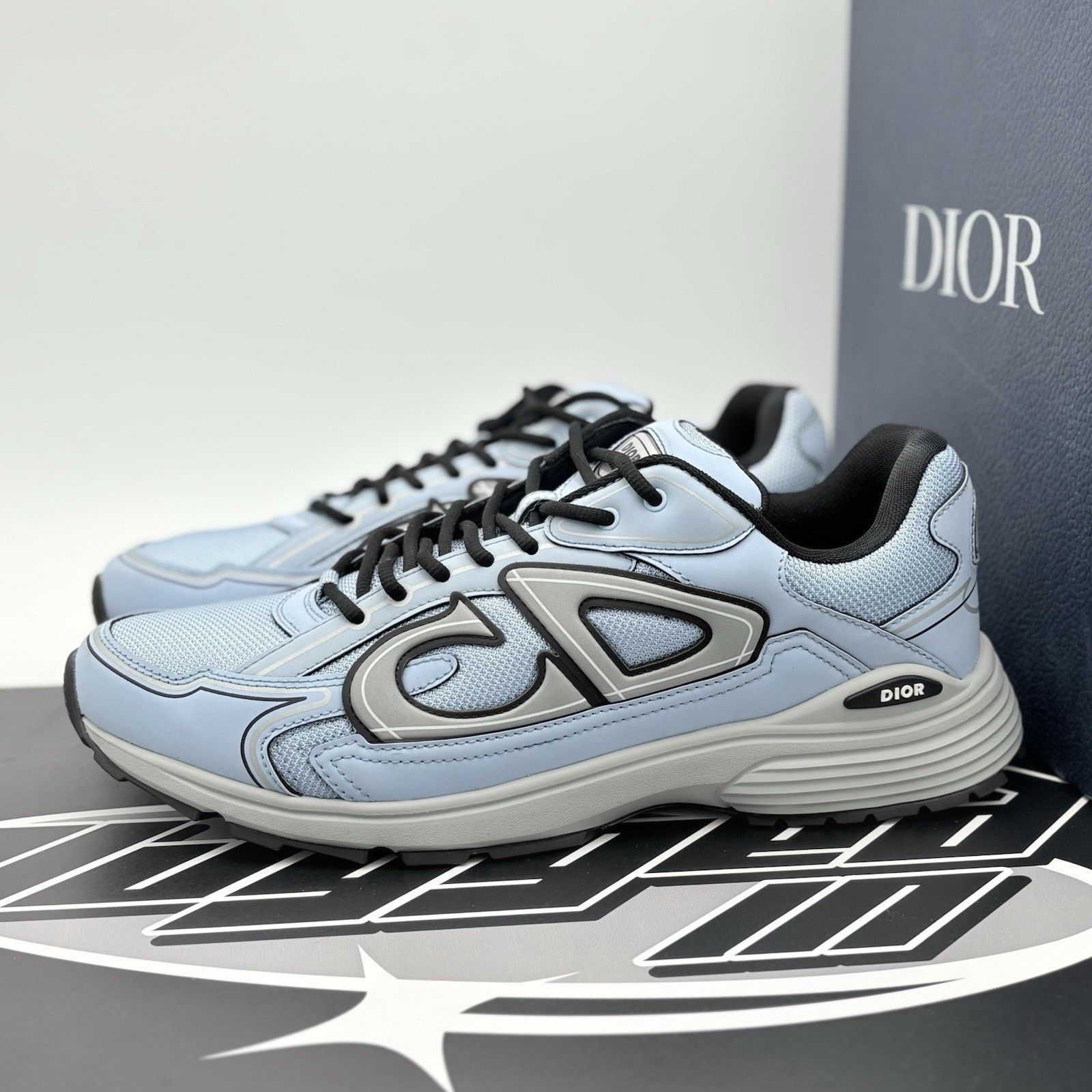 Dior Dior B30 Reflective Sneaker ' Blue Gray ' | ONLY WORN ONCE! Size US 13 / EU 46 - 1 Thumbnail