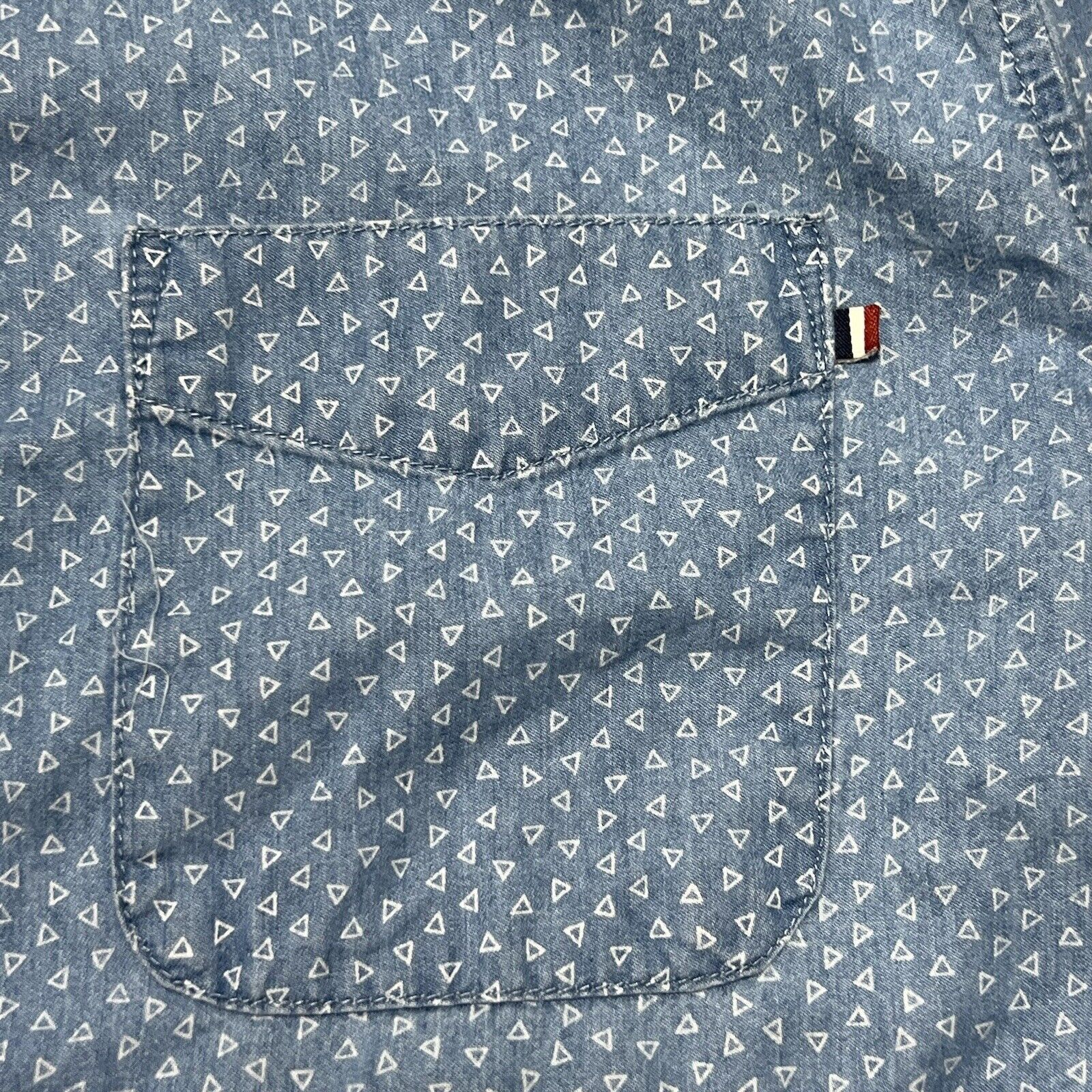 Cotton On Cotton On Medium Button Down Triangle Pattern Dress Shirt Size US M / EU 48-50 / 2 - 4 Thumbnail