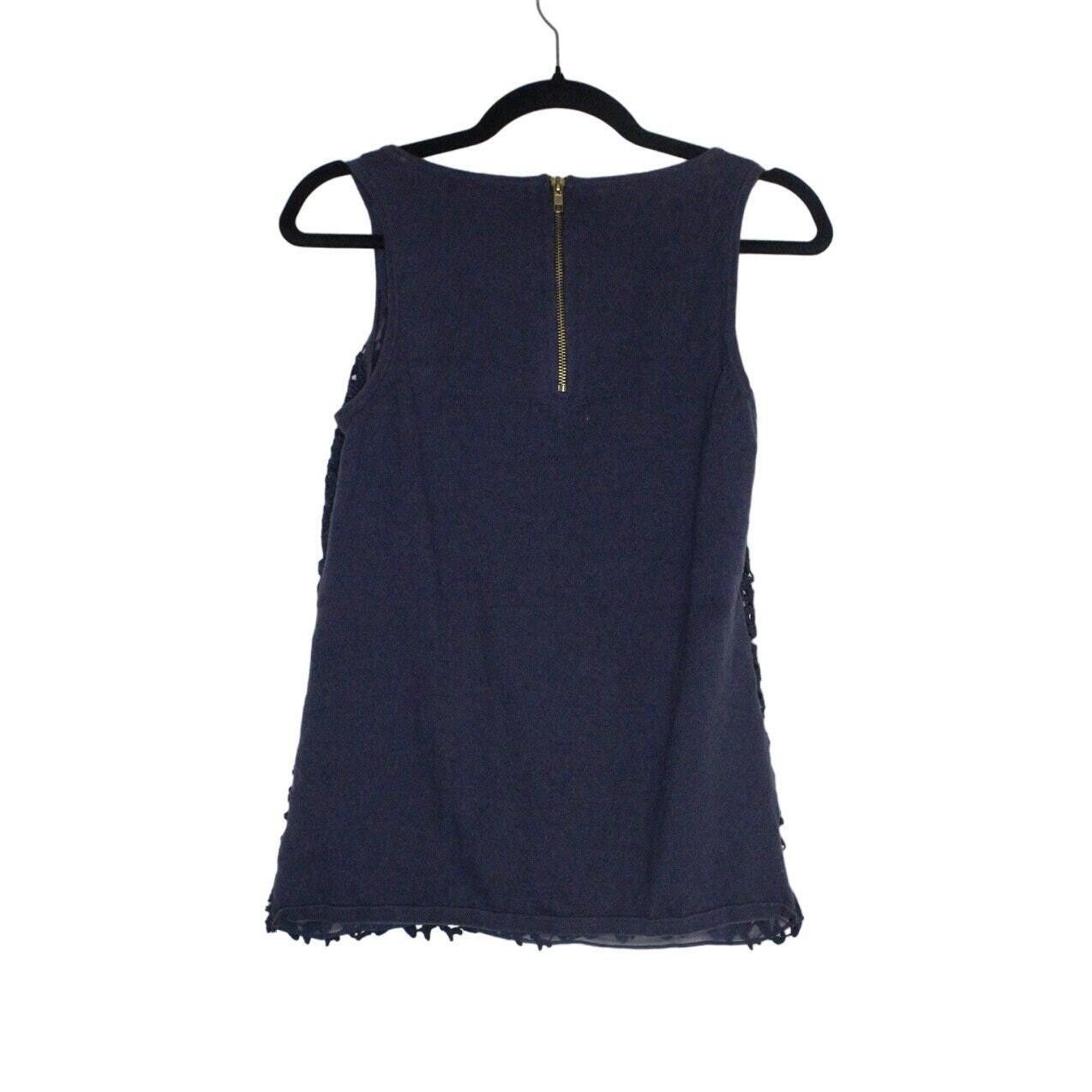 Banana Republic Banana Republic Lace Overlay Tank Top Navy Blue Medium Size M / US 6-8 / IT 42-44 - 2 Thumbnail