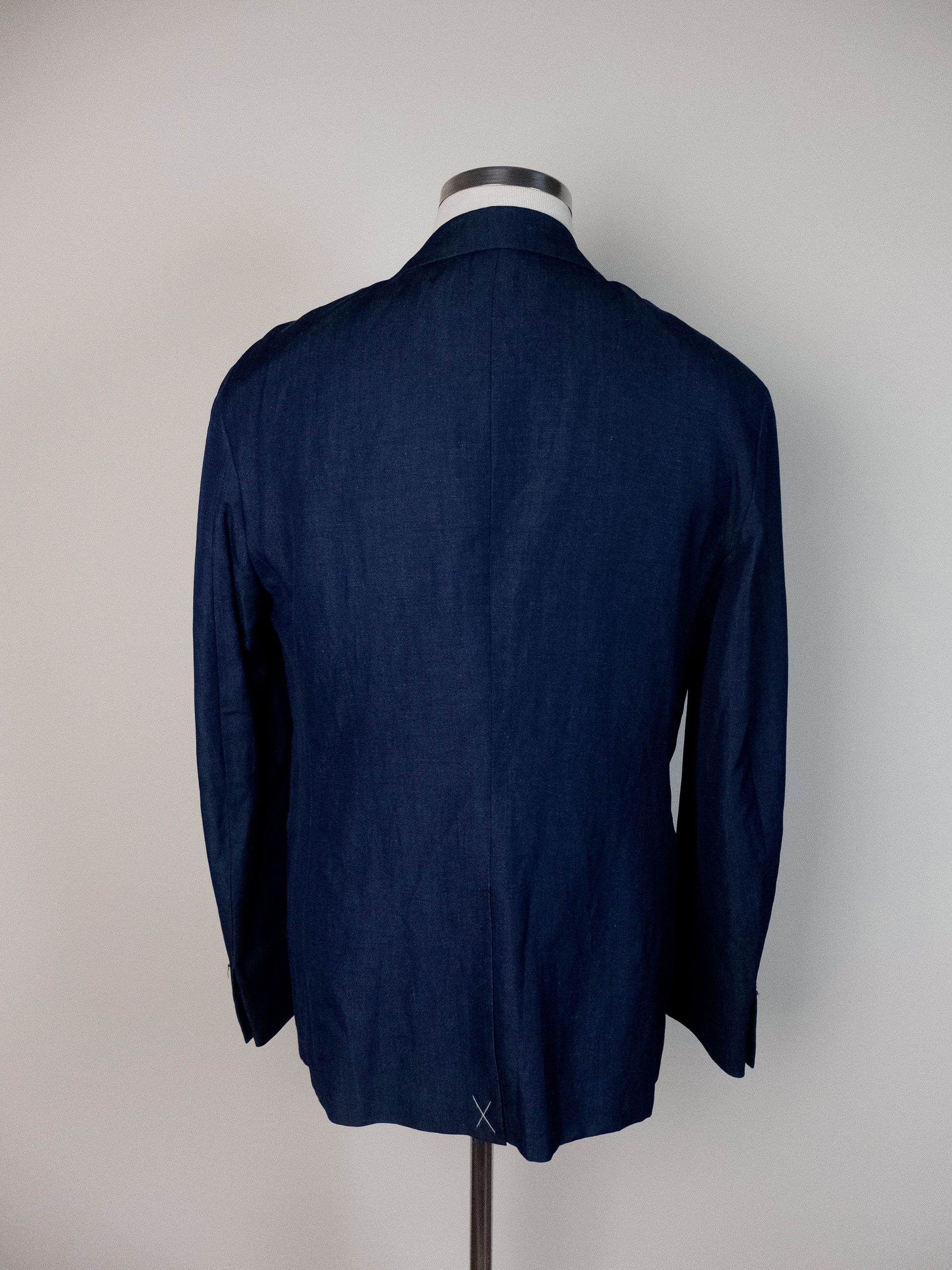 Ermenegildo Zegna ZEGNA Trofoe Summer navy blue wool linen blazer 42R Size 42R - 2 Thumbnail