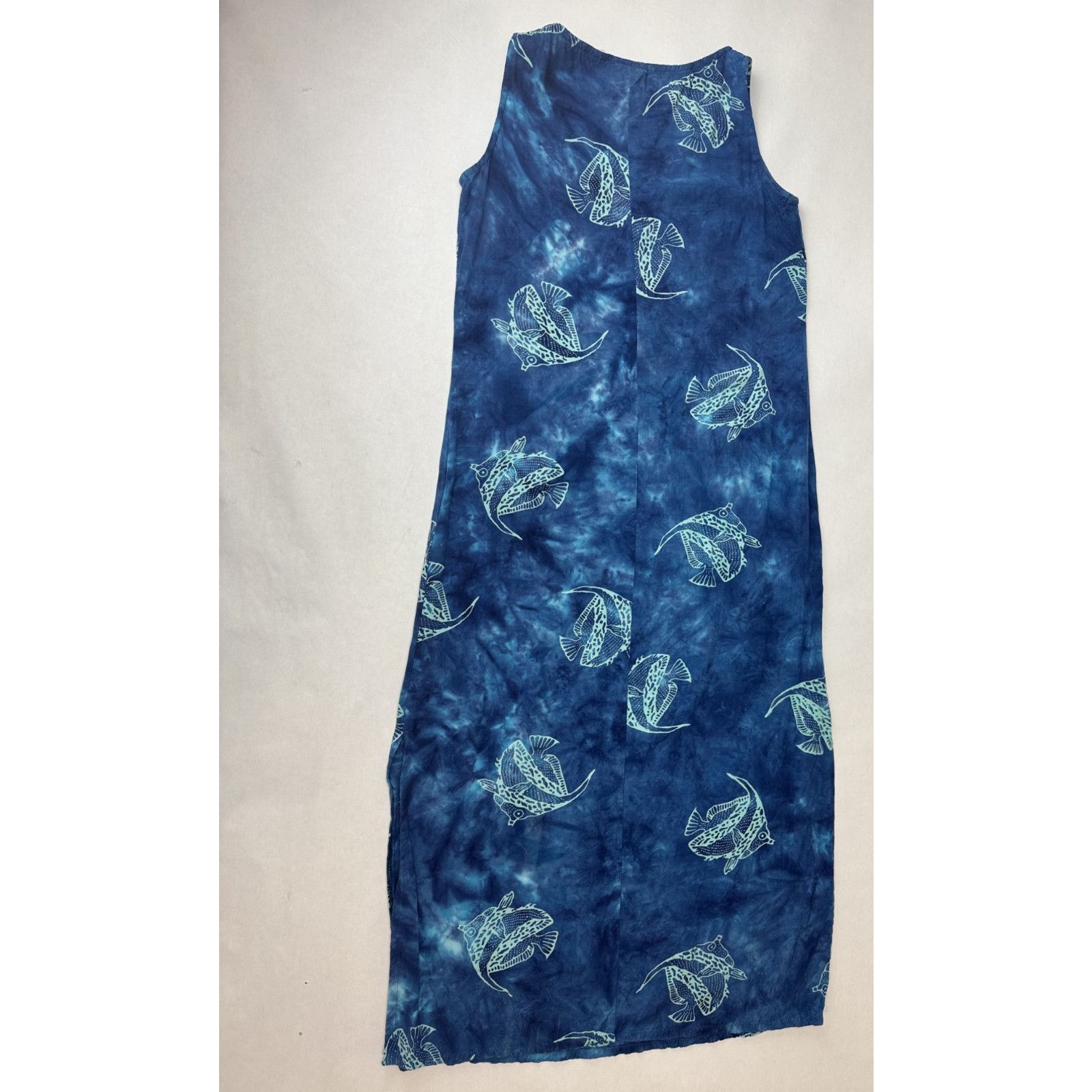 Other Paul Harris Fish Blue Boho Beach Dress Maxi Rayon Small Size S / US 4 / IT 40 - 7 Thumbnail