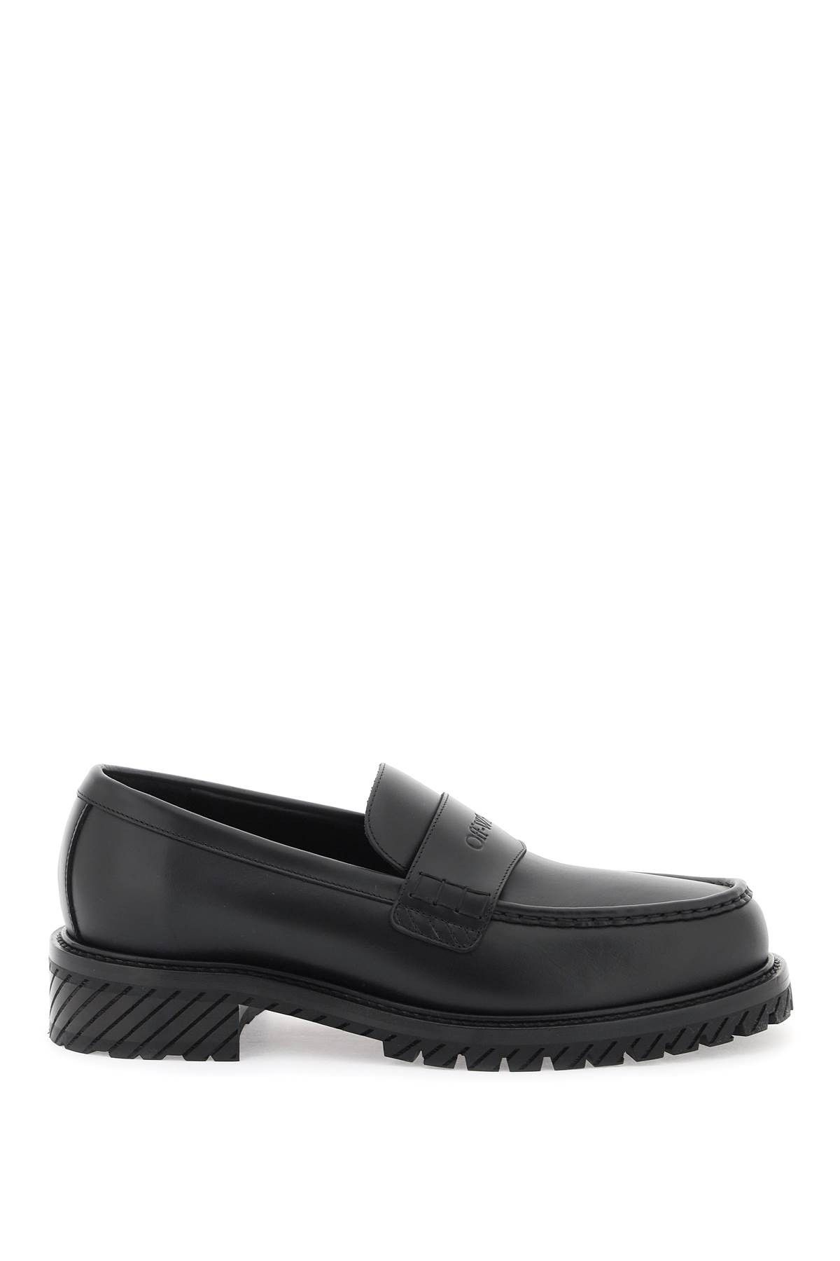 image of Off White Off-White Leather Loafers For in Black Black, Men's (Size 8)