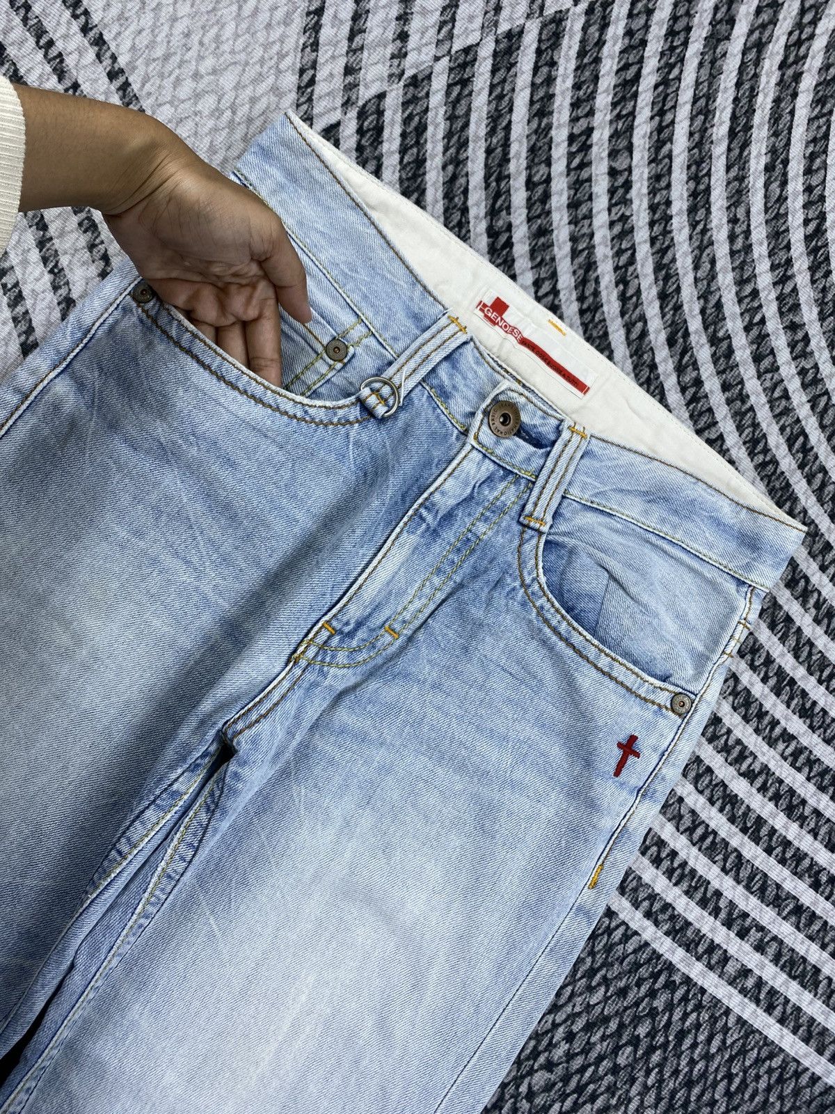 Japanese Brand Vintage Genoese Kapital Style Blue Washed Denim Jeans Size US 30 / EU 46 - 11 Thumbnail