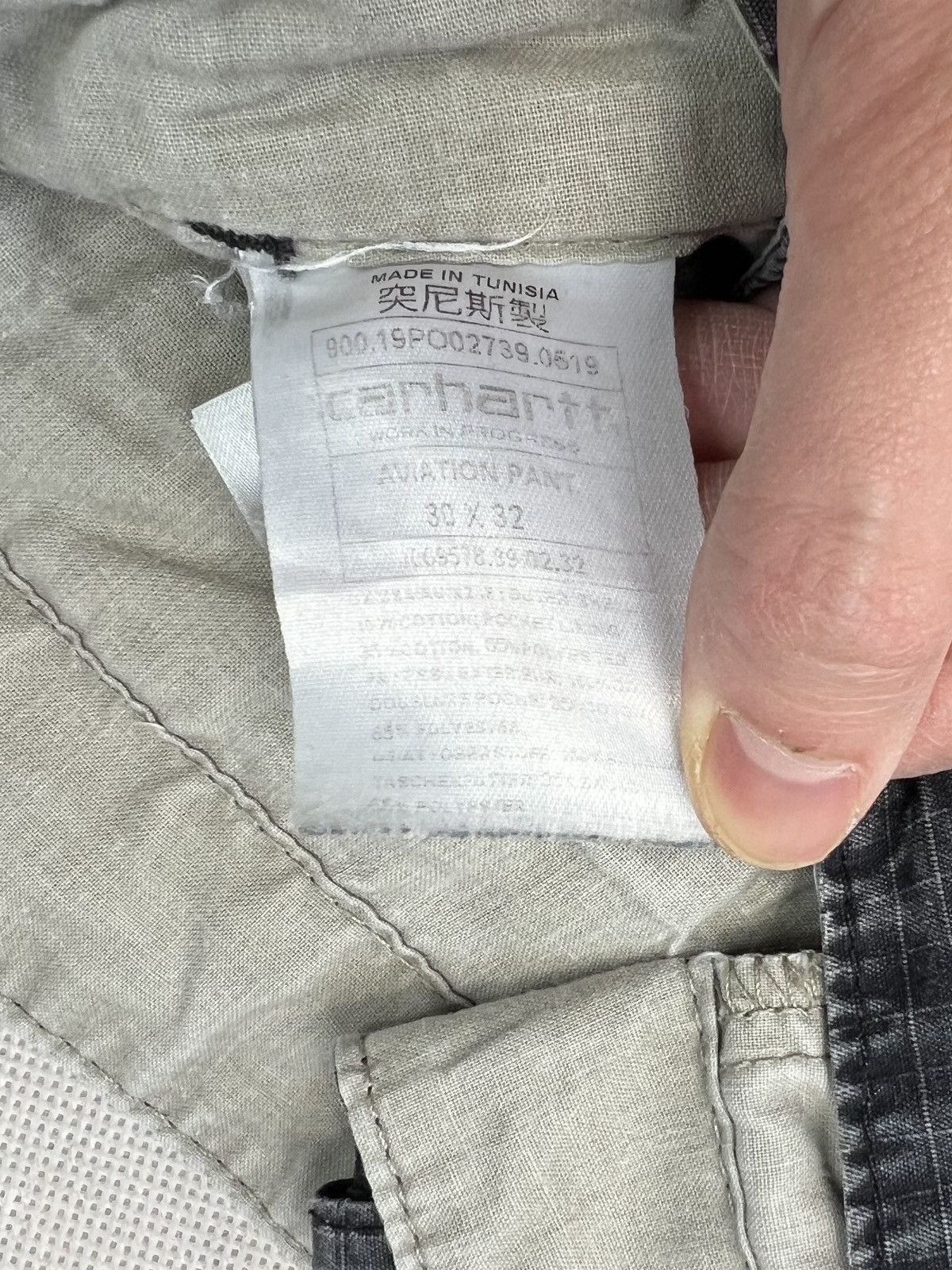 Carhartt × Vintage Cargo Pants Carhartt Aviation Pant Vintage Washed Black Size US 32 / EU 48 - 3 Thumbnail