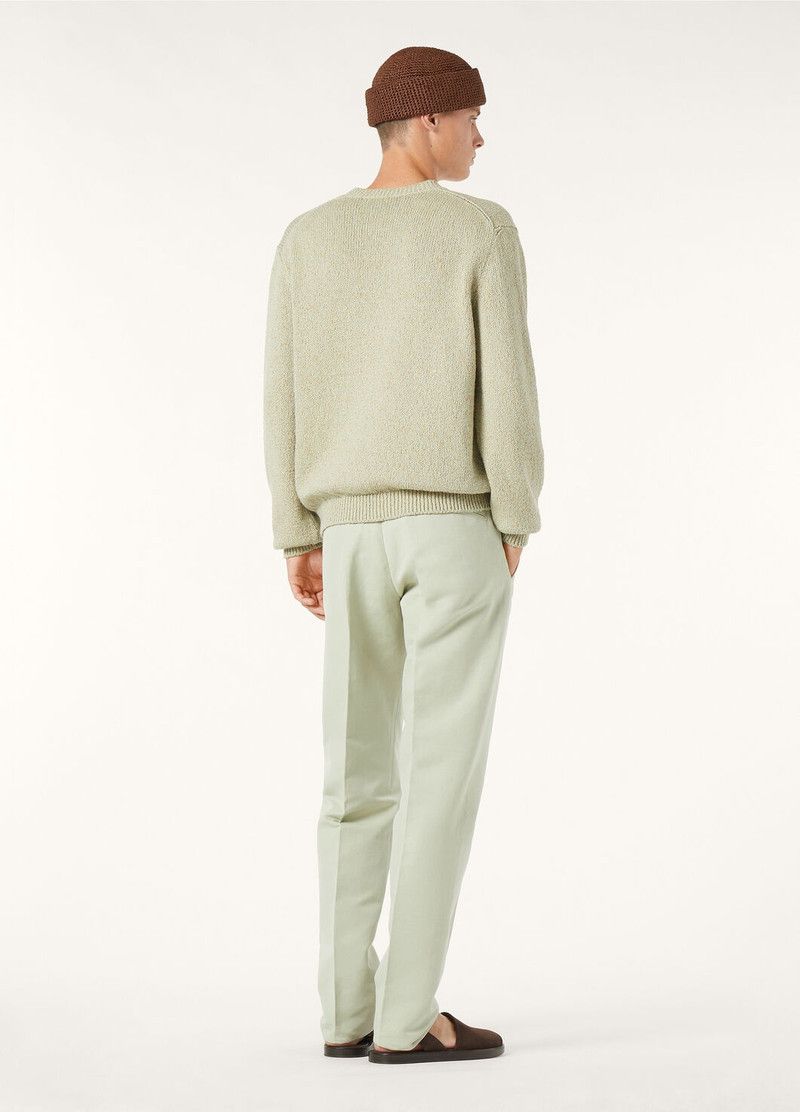 Loro Piana o1w1db10226 FAO9905 Meina Crewneck Sweater in Sage Green Size US XL / EU 56 / 4 - 5 Thumbnail