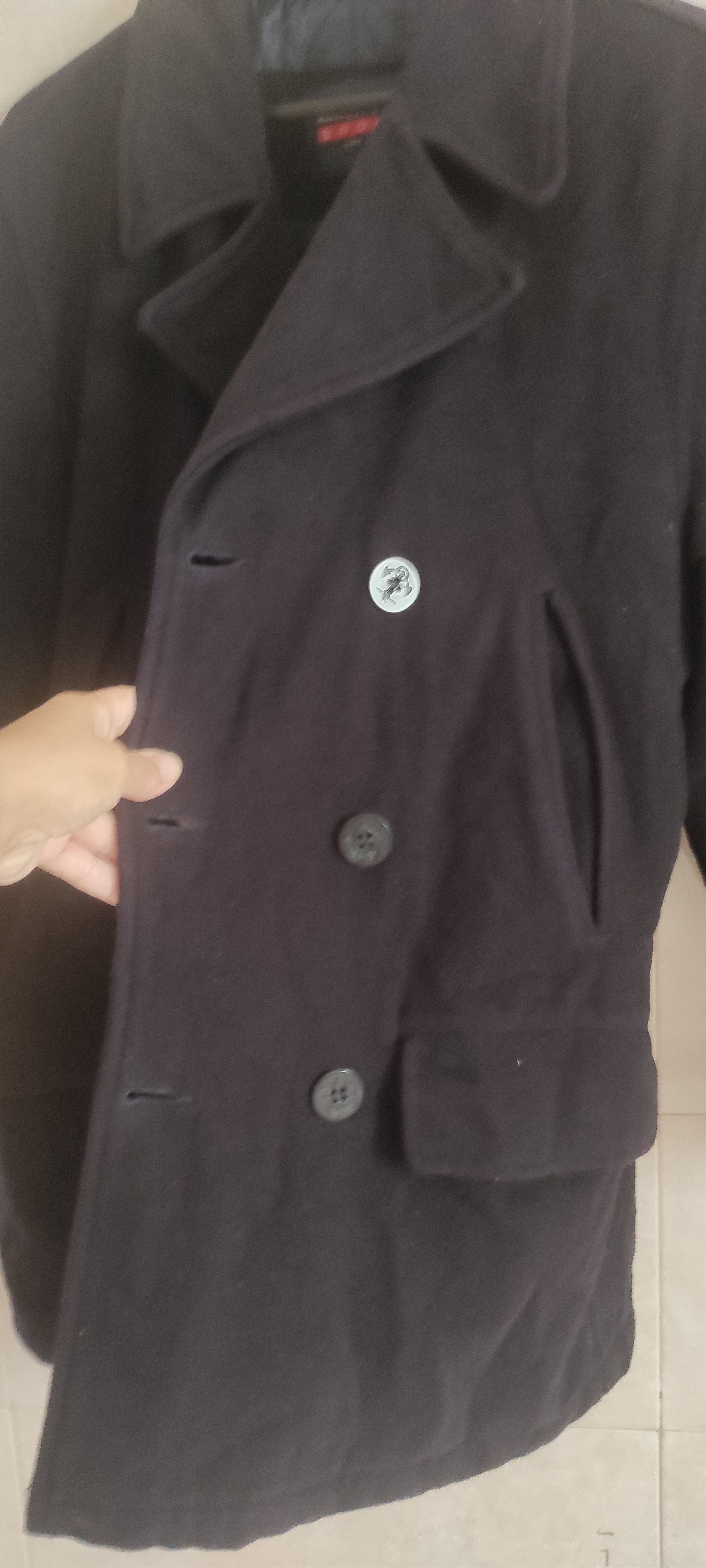 Massimo Dutti Massimo Dutti Sport Wool Double Breasted Blue Navy Peacoat Size US XL / EU 56 / 4 - 12 Thumbnail