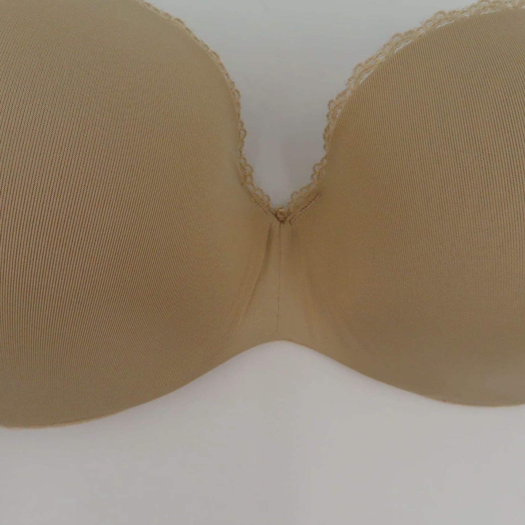 Vintage Vanity Fair 34C Bra Gel Touch Strapless Convertible Underwire NEW Beige Solid Women Size ONE SIZE - 4 Thumbnail