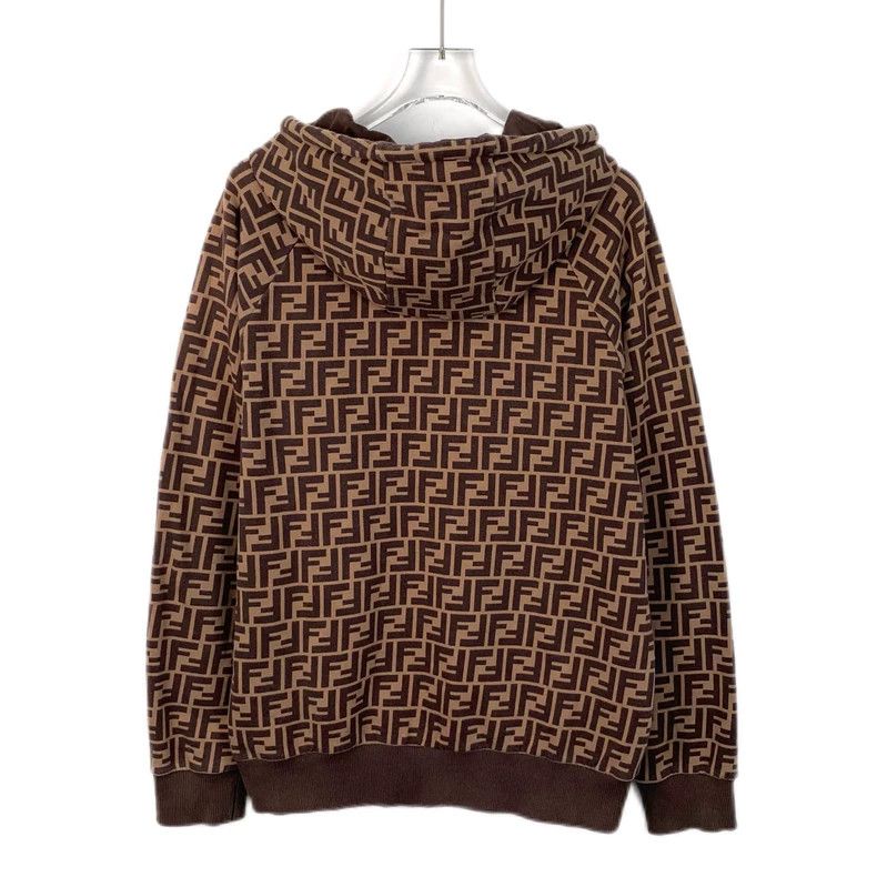Fendi FENDI Brown monogram full-print hooded long-sleeve sweatsh Size S / US 4 / IT 40 - 2 Thumbnail