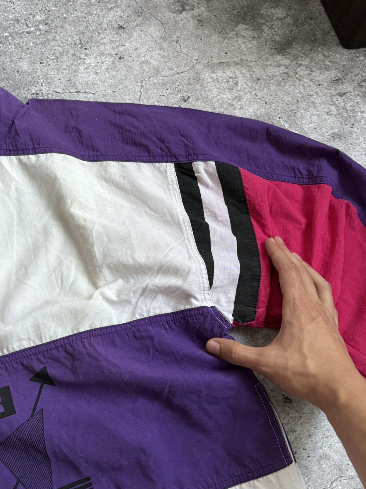 Reebok Vintage Reebok Y2K 1/3 nylon hoodie light jacket Size US M / EU 48-50 / 2 - 10 Thumbnail