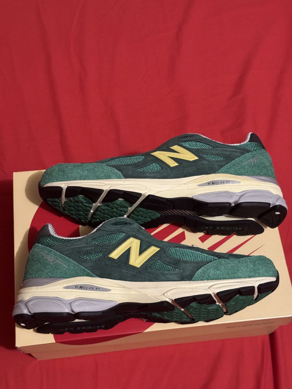 Top New Balance 997S Duck Camo Sneakers in Grey/Teal