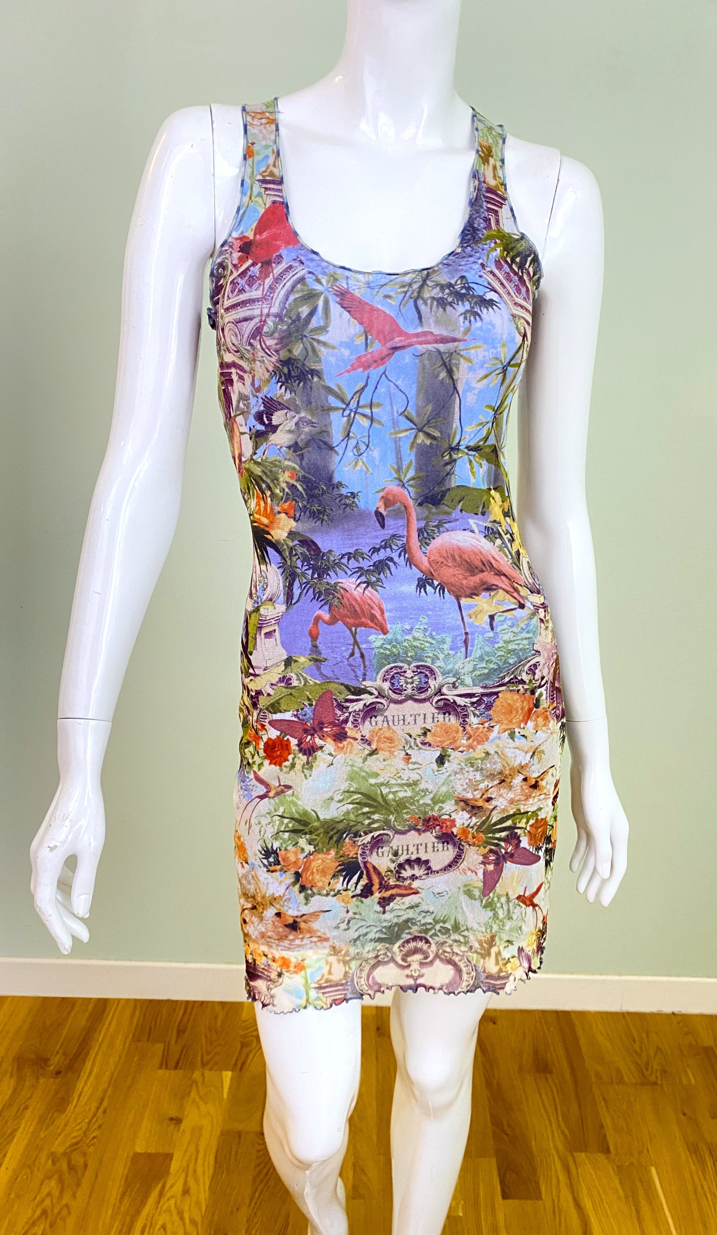 Jean Paul Gaultier Jean Paul Gaultier Tropical Butterfly Mesh Bella Hadid Dress Size M / US 6-8 / IT 42-44 - 2 Thumbnail