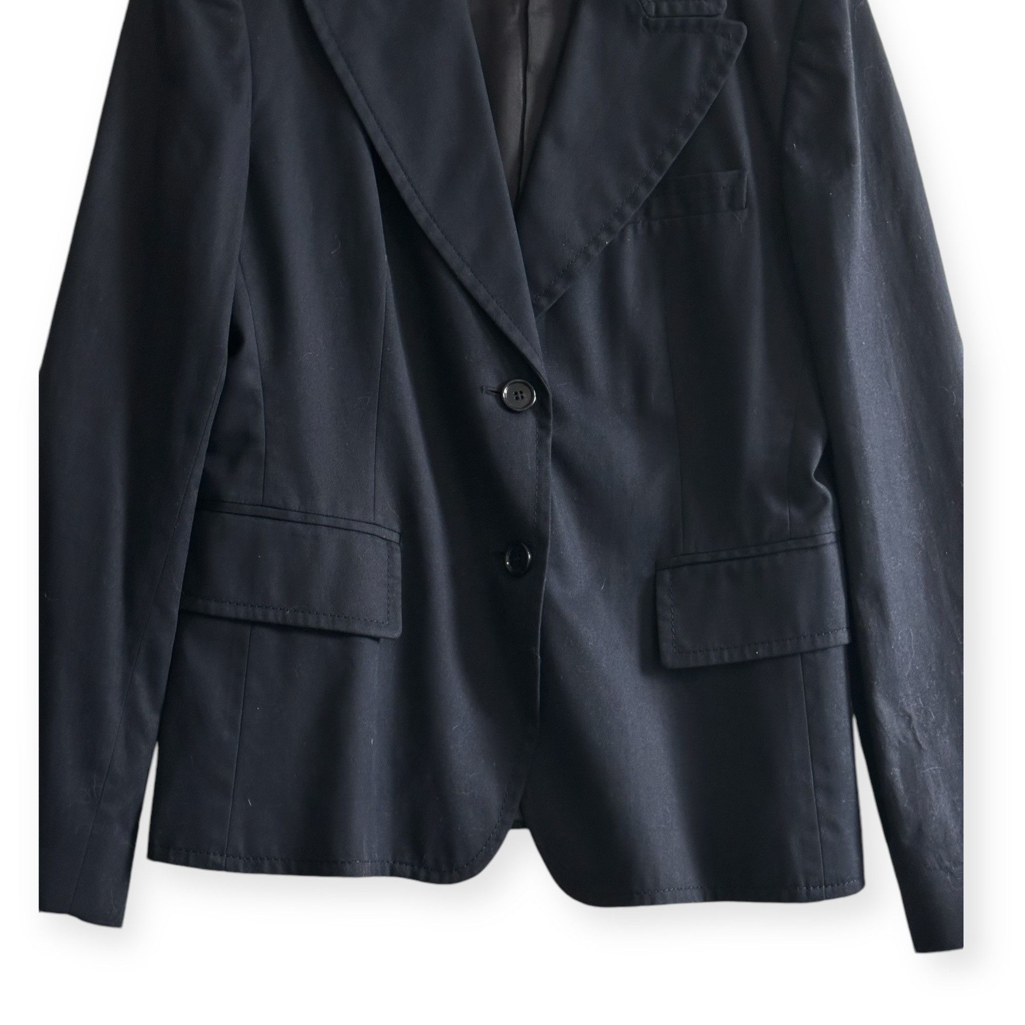 Miu Miu Miu Miu Navy Blue Cotton Blazer Jacket, Size 46 Italy/US 10/ Size L / US 10 / IT 46 - 5 Thumbnail