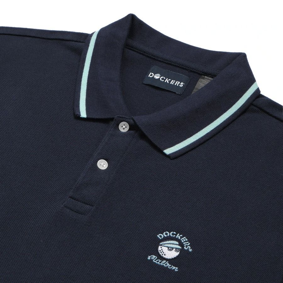 メンズウェア MALBON x DOCKERS Sweater Polo Dockers X Malbon Pique Black Polo Size XL