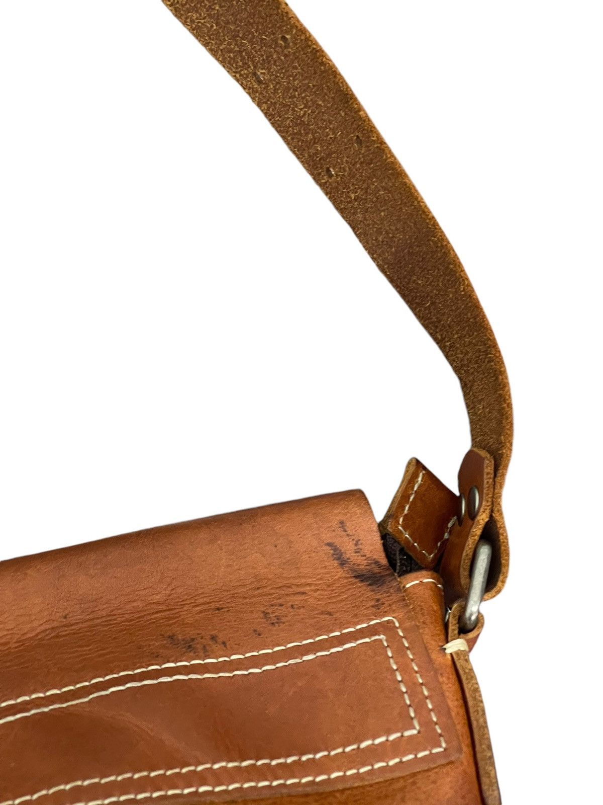 Japanese Brand Full Leather Patina Beach Sound Cross Body Bag 4🟩 Size ONE SIZE - 20 Thumbnail