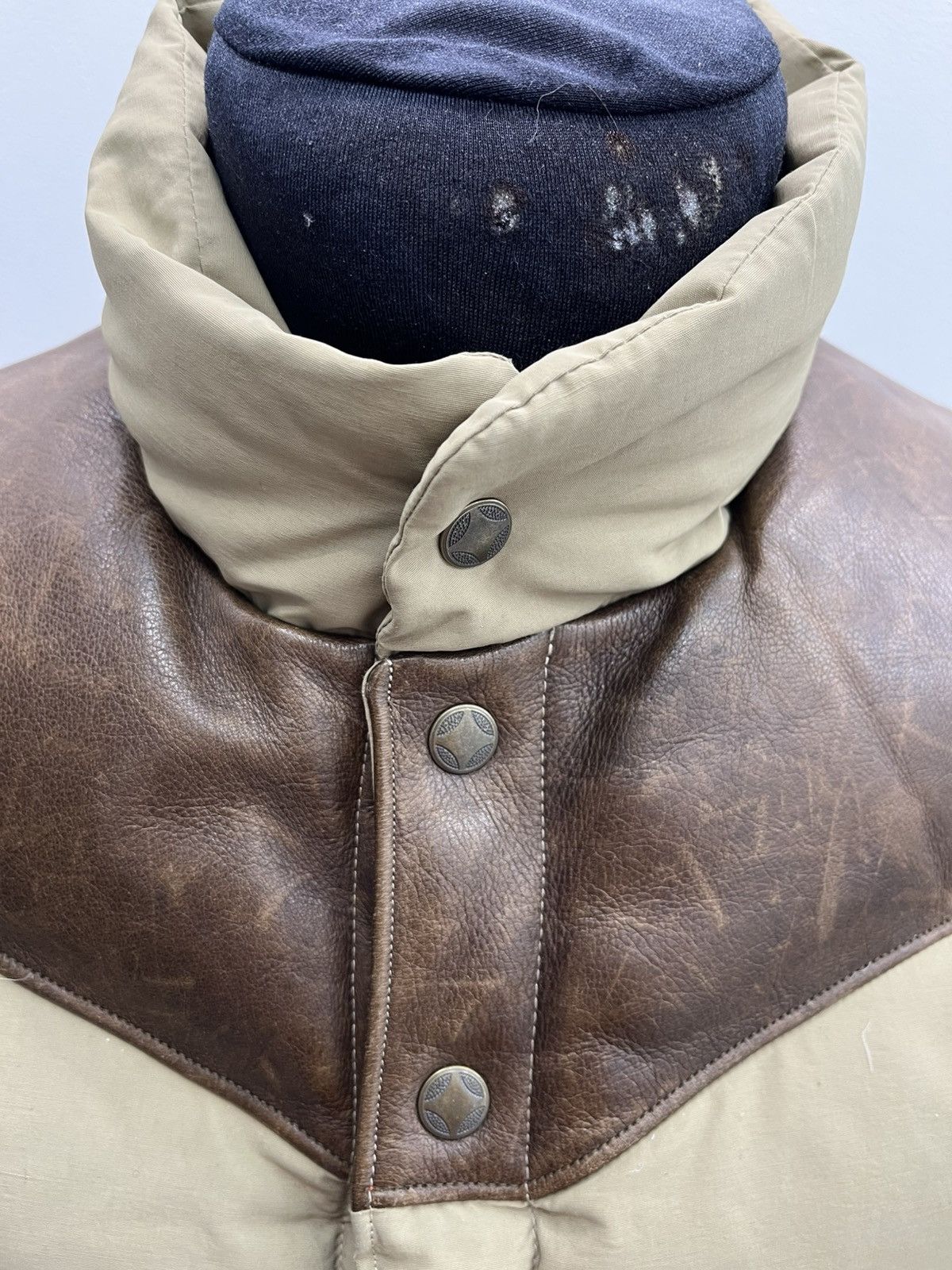 Polo Ralph Lauren Vintage Polo Ralph Lauren Leather Western Puffer Down Vest Size US M / EU 48-50 / 2 - 2 Thumbnail