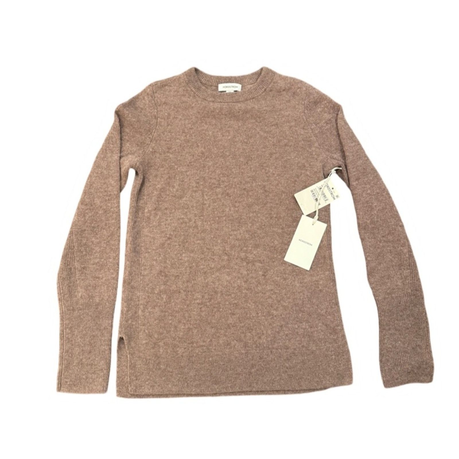 Nordstrom Nordstrom Crewneck Cashmere Sweater - Brown Taupe Size XXS Size XXS / US 00 / IT 34 - 2 Thumbnail