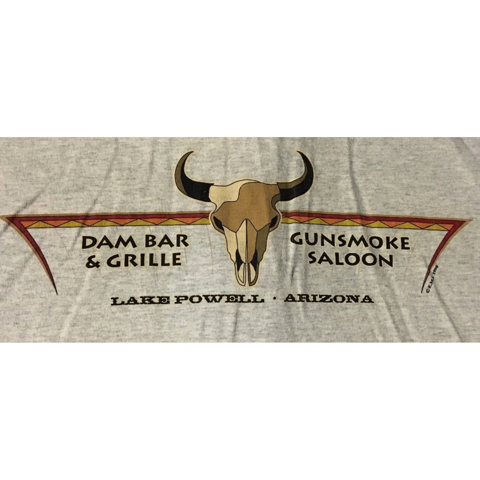 Vintage VINTAGE Lake Powell Dam Bar Faded Shirt XL Gray/BW Biker Grunge 90s USA Arizona Motorcycle Graphic Tee Mens Size US XL / EU 56 / 4 - 3 Thumbnail