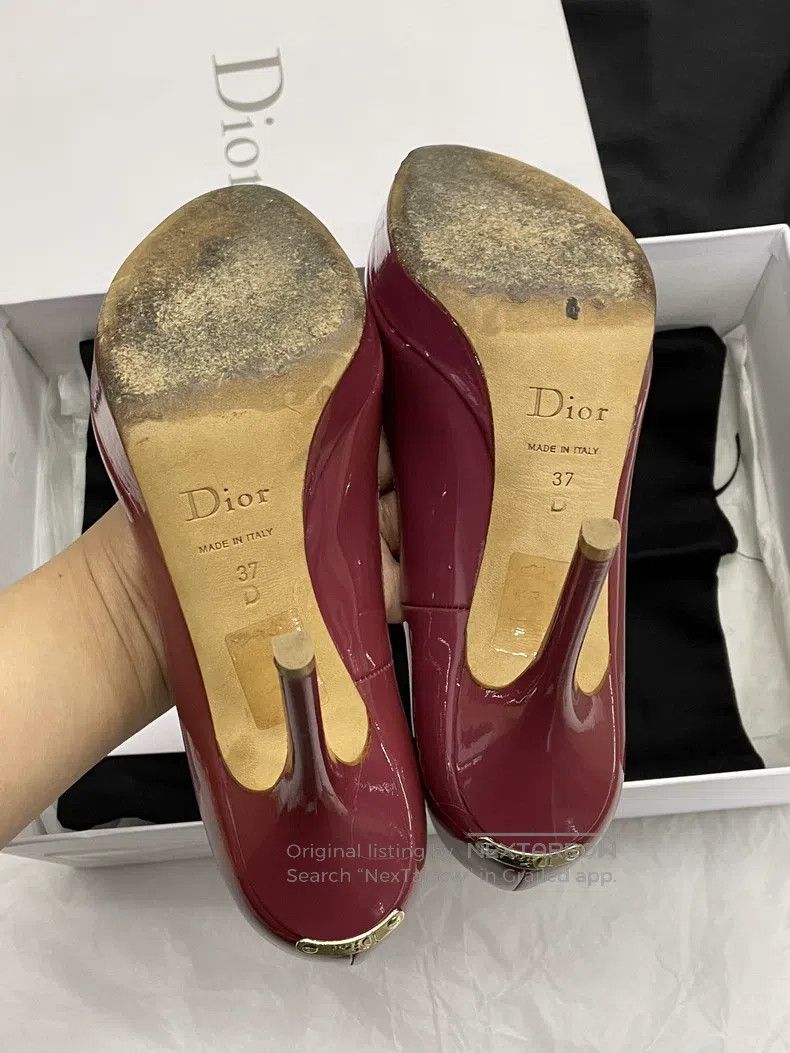 Dior Dior Red patent leather fish mouth high heels Size US 6.5 / IT 36.5 - 6 Thumbnail