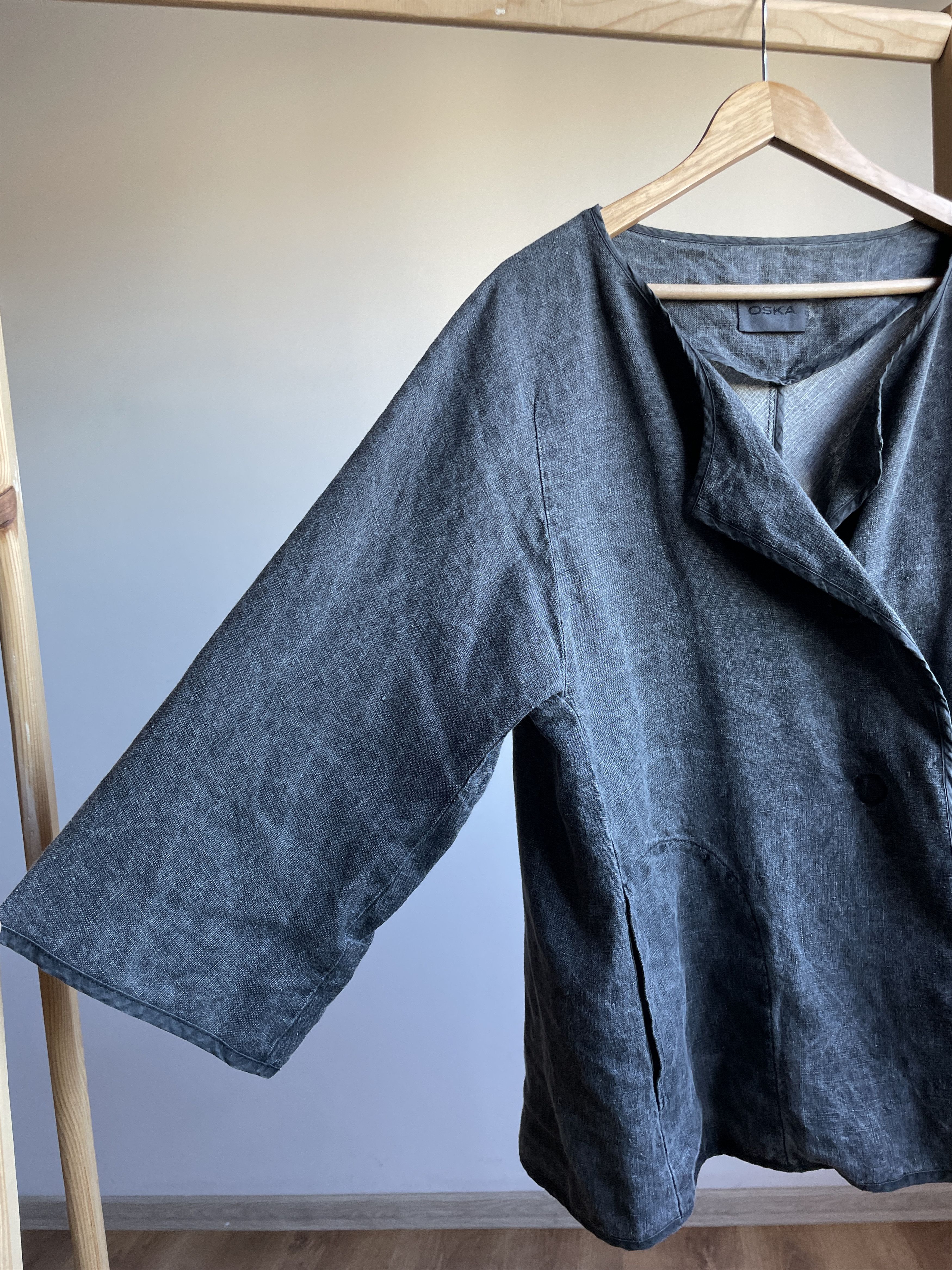 OSKA OSKA Womens Stone Washed Linen Jacket Size 3 Size M / US 6-8 / IT 42-44 - 5 Thumbnail