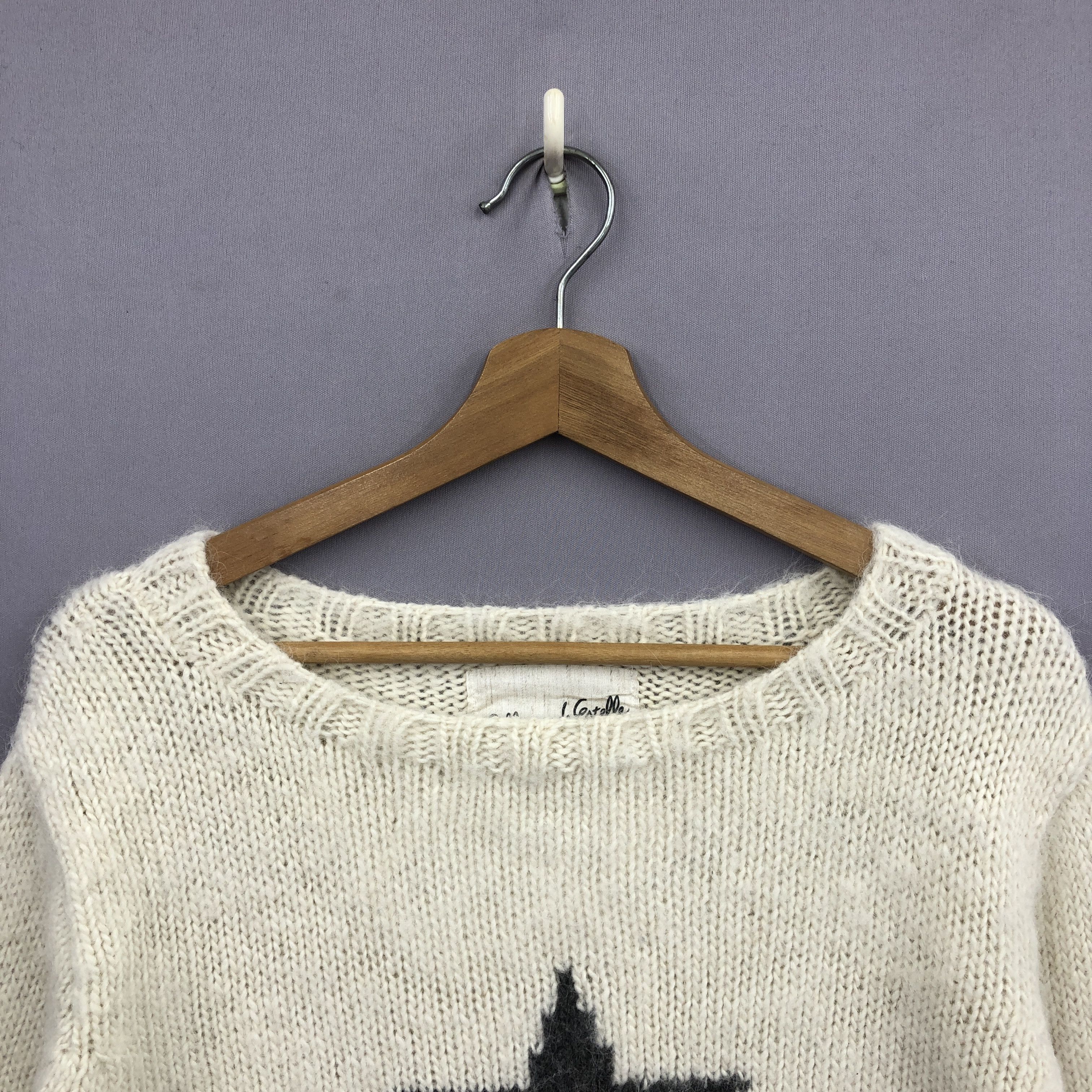 Homespun Knitwear × Japanese Brand Vintage Star Crochet Knitwear Sweater Japanese Sweatshirt Size US S / EU 44-46 / 1 - 3 Thumbnail