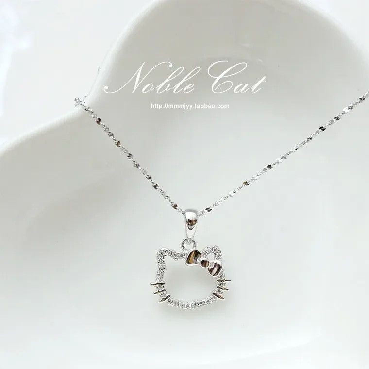 Jewelry Hello Kitty Sanrio Anime Crystal Pendant Necklace Size ONE SIZE - 4 Thumbnail