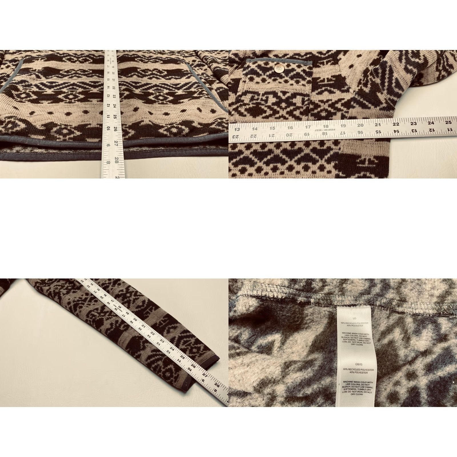 Vintage Mens Large Aztec Print Fleece Pullover Sherpa Adventure Gear 7715 - Mens Large Aztec Print Fleece Pullover Sweater Sherpa Adventure Gear 7715 Size L / US 10 / IT 46 - 8 Thumbnail