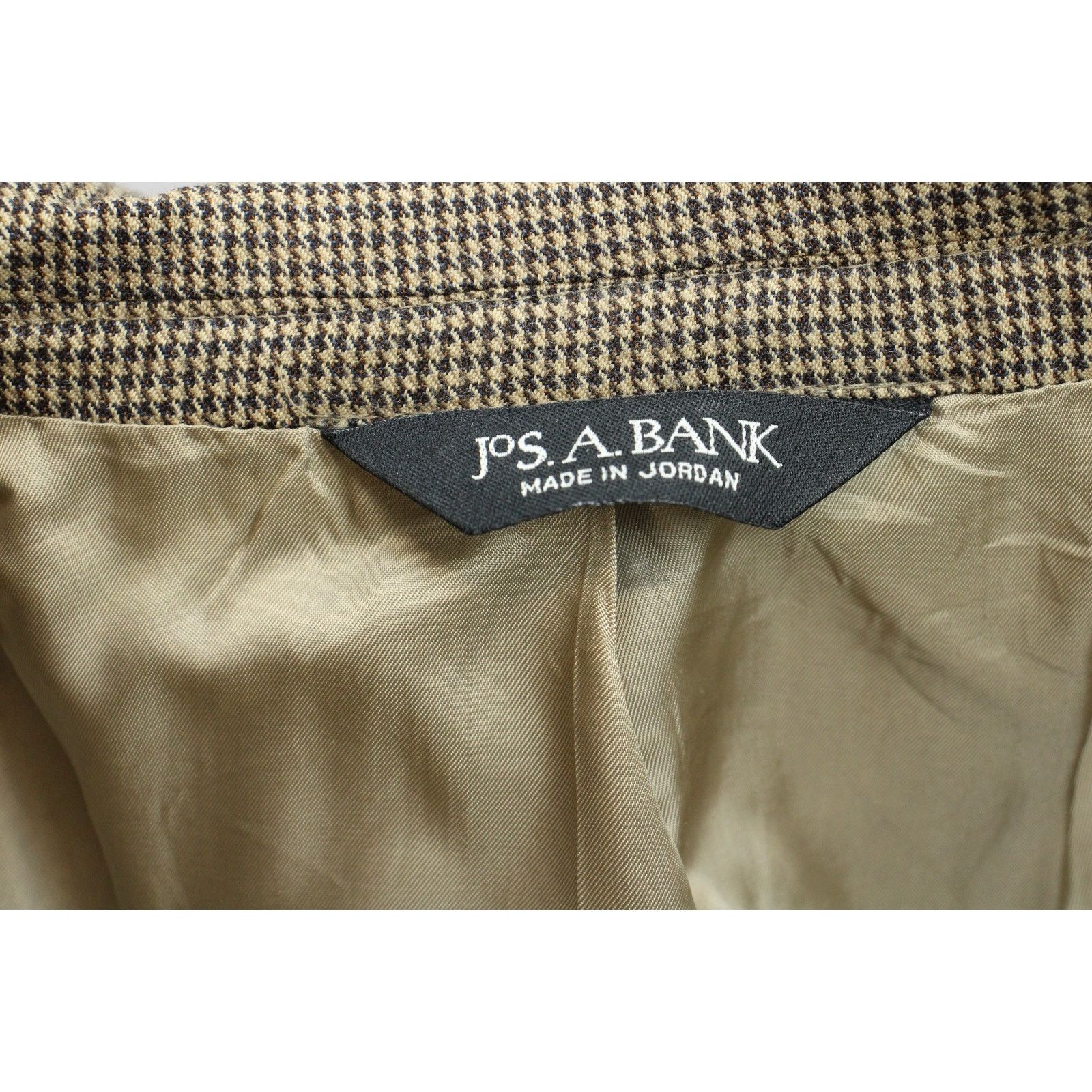 Jos. A. Bank Jos A Bank Blazer Mens 41R Brown Check Wool Signature Colle. Size 40R - 5 Thumbnail