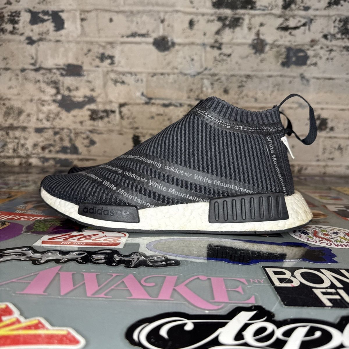 Adidas  White Mountaineering Adidas White Mountaineering NMD City Sock  Black Sz 9.5 Used | Grailed