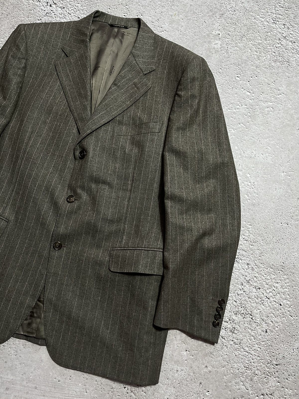Lanvin × Vintage Vintage Lanvin Classique Brown Wool Blazer Coats Jacket Size US L / EU 52-54 / 3 - 2 Thumbnail