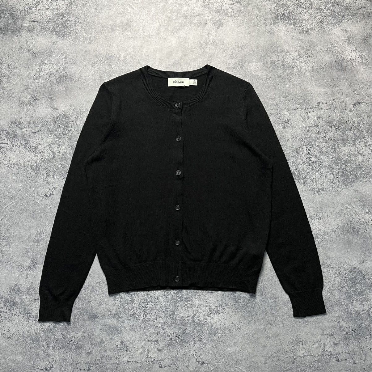 Coach Coach Black Cardigan Sweater Streetwear Luxury Designer Size S / US 4 / IT 40 - 1 Thumbnail