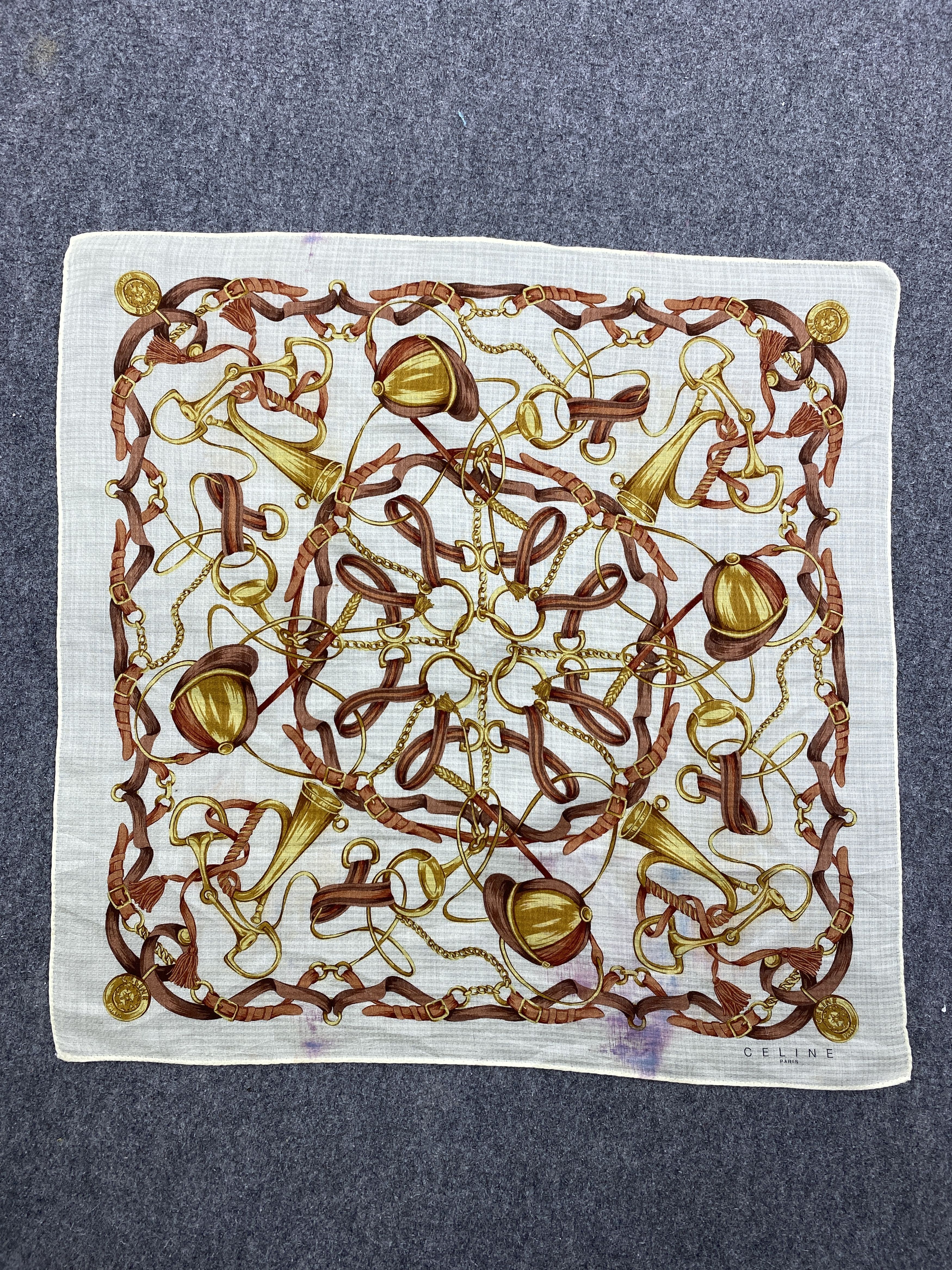 Celine Vintage Celine Handkerchief / Neckerchief HKC1017 Size ONE SIZE - 4 Thumbnail