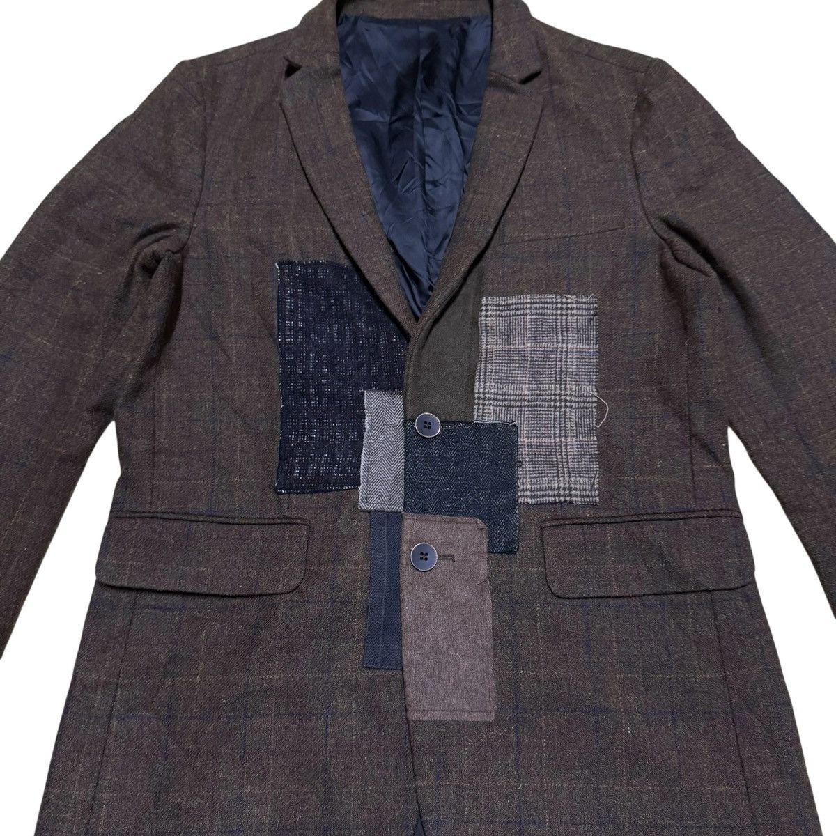 Japanese Brand Vintage Vikingar Patchwork Blazer Kapital Inspired Size 40R - 3 Thumbnail