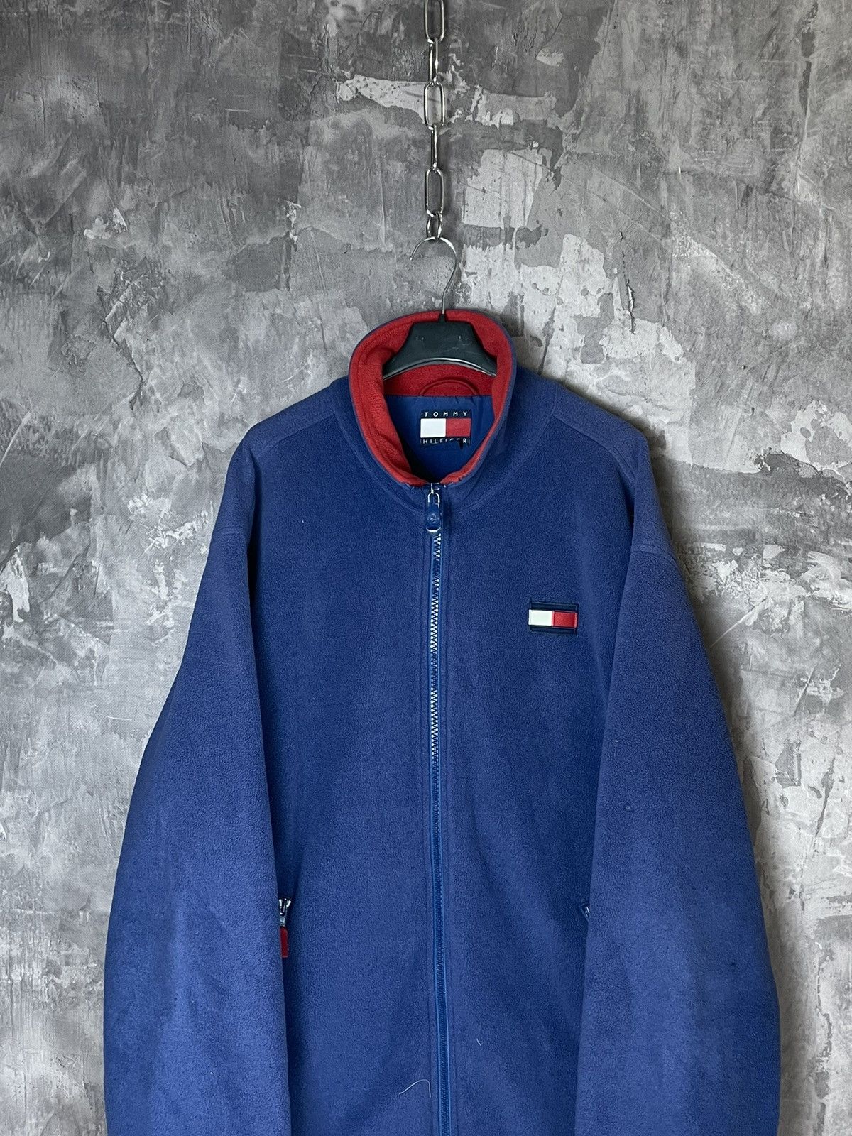 Tommy Hilfiger GRAIL🌟 Vintage Tommy Hilfiger big logo Jacket Fleece Size US L / EU 52-54 / 3 - 9 Thumbnail